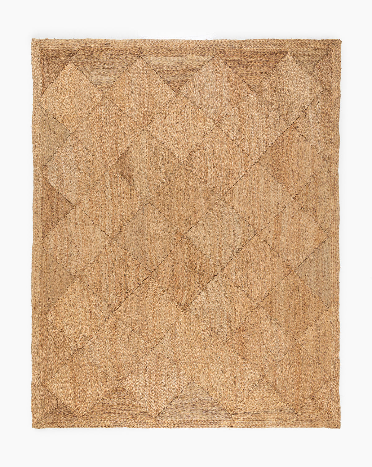 Bela Diamond Braided Jute Rug  Hand-Woven Natural Fiber