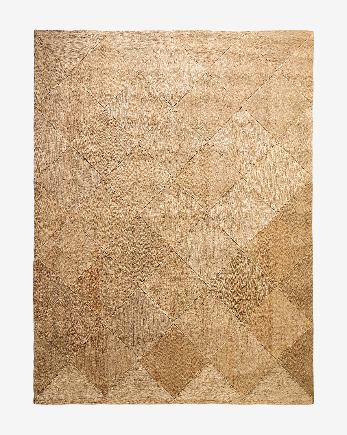 Bela Diamond Braided Jute Rug  Hand-Woven Natural Fiber