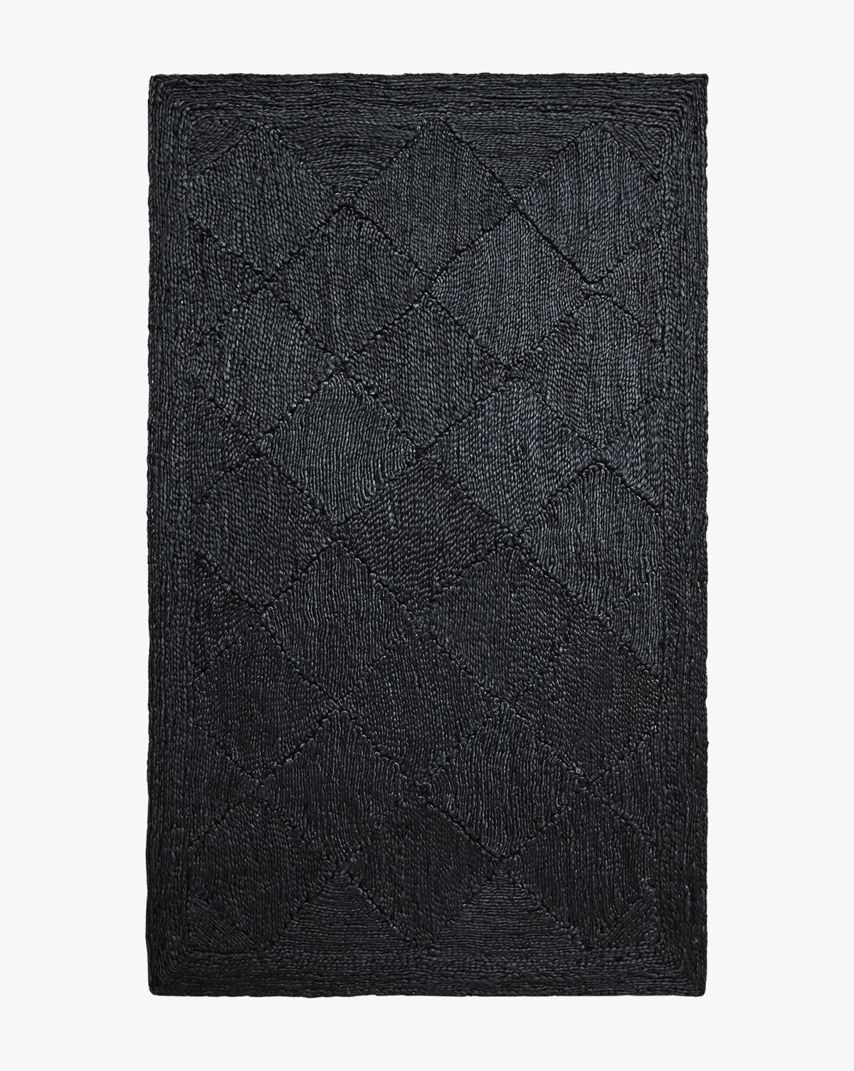 Bela Diamond Braided Jute Rug  Hand-Woven Natural Fiber