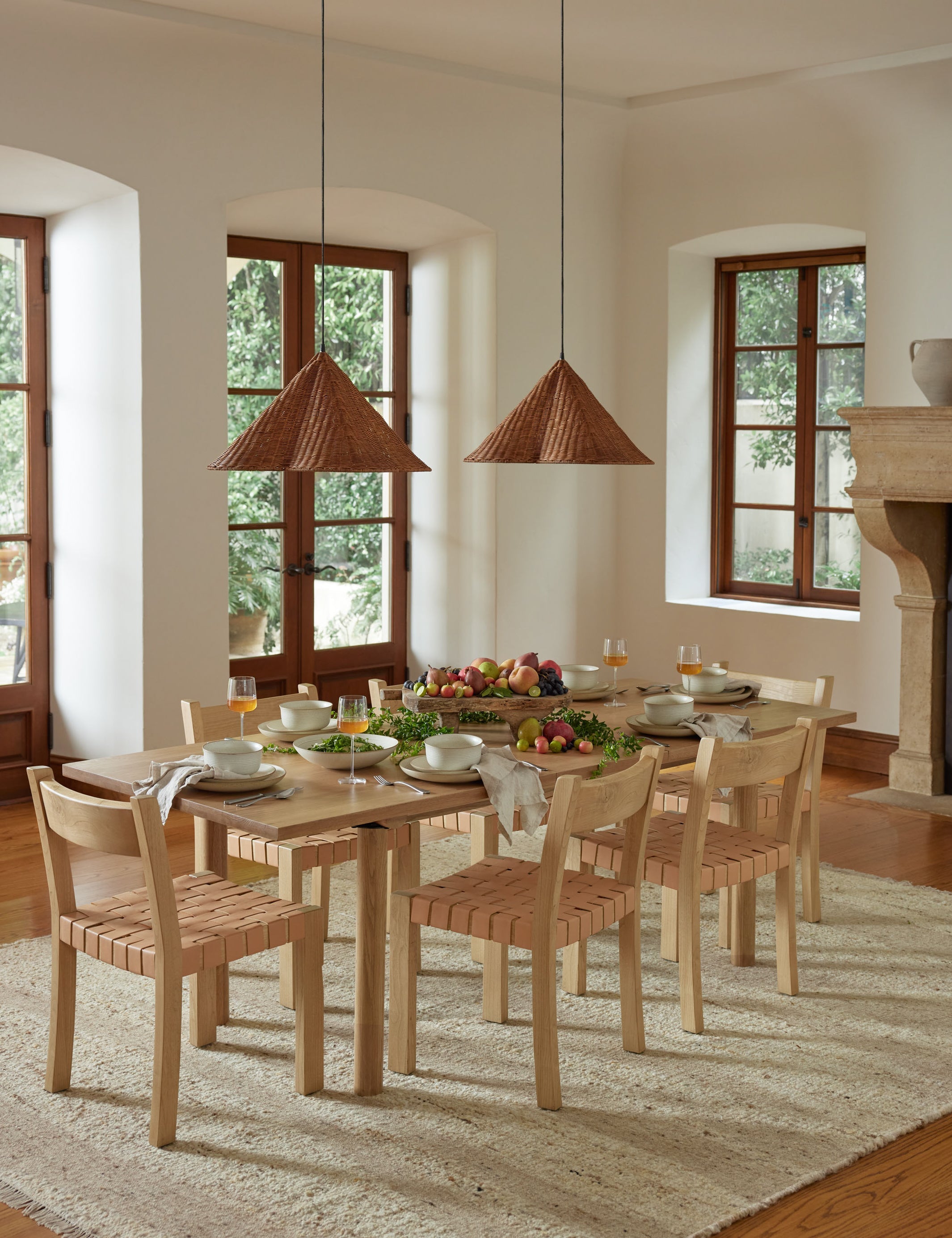 Kairo Pendant Light | Woven Wicker Design, Modern Silhouette