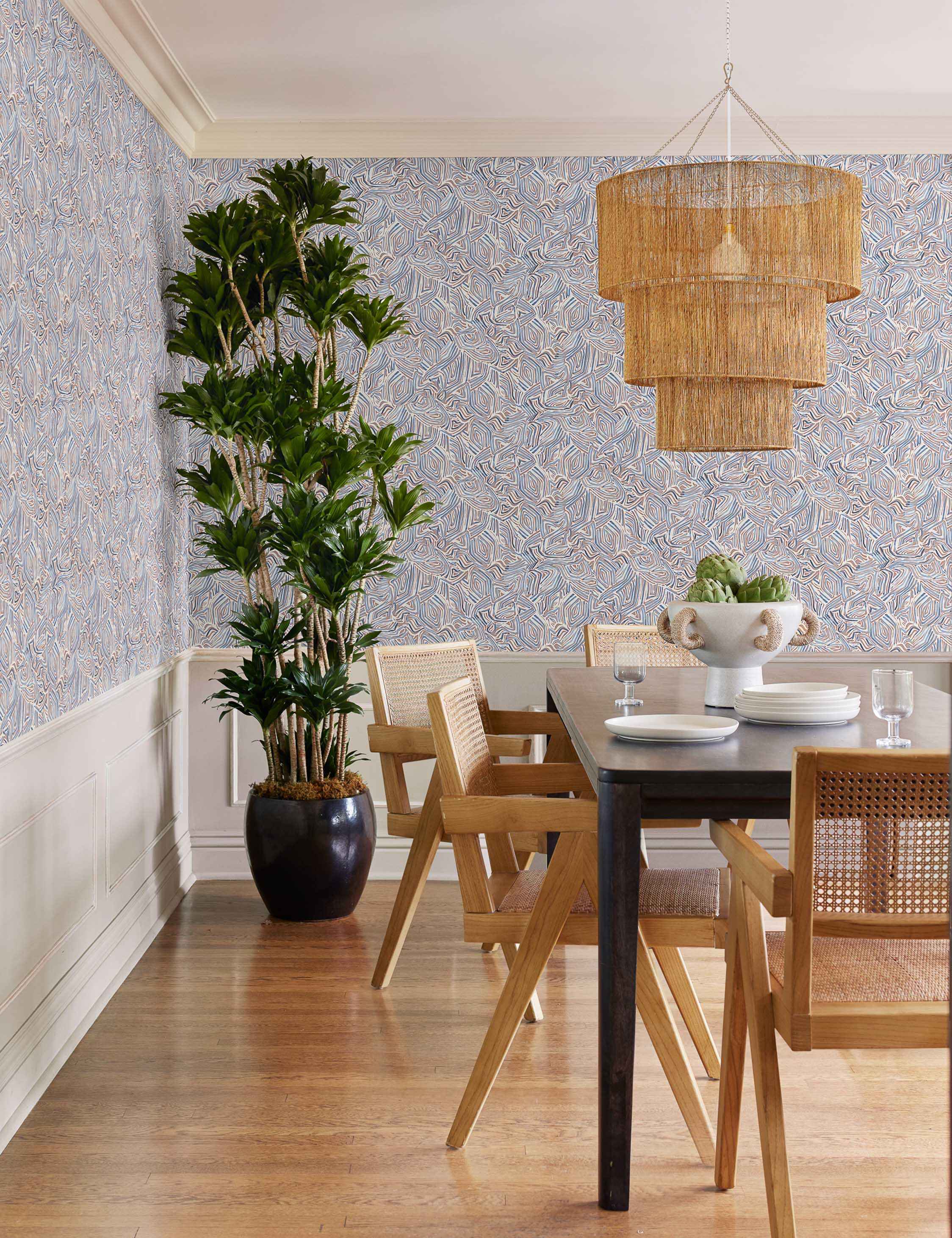 Cielo Chandelier | Jute-Wrapped, Three-Tier Design