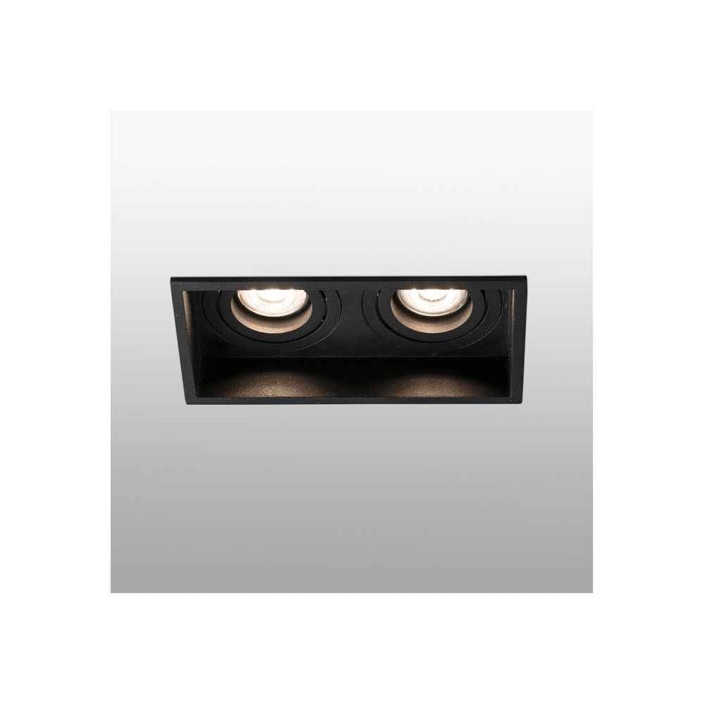 Brix Downlight | 2-Lamp GU10, Black Finish