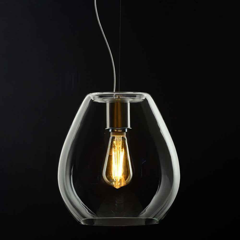 Bela Pendant Lamp | 2-Bulb E27 Socket, Mouth-Blown Glass Shade