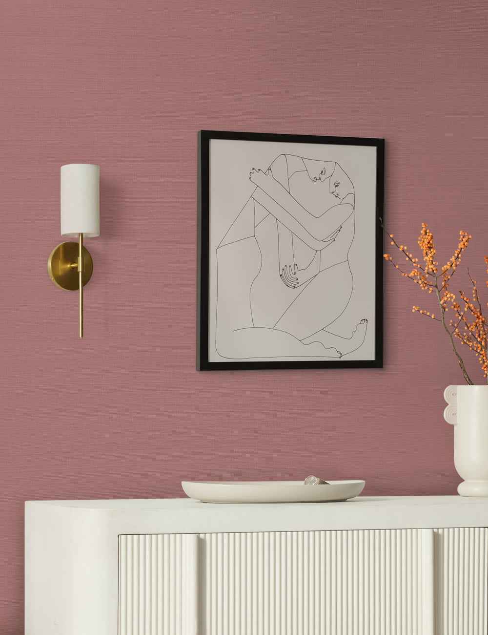 Juno Sconce | Slim Profile, Frosted Cylinder Shade