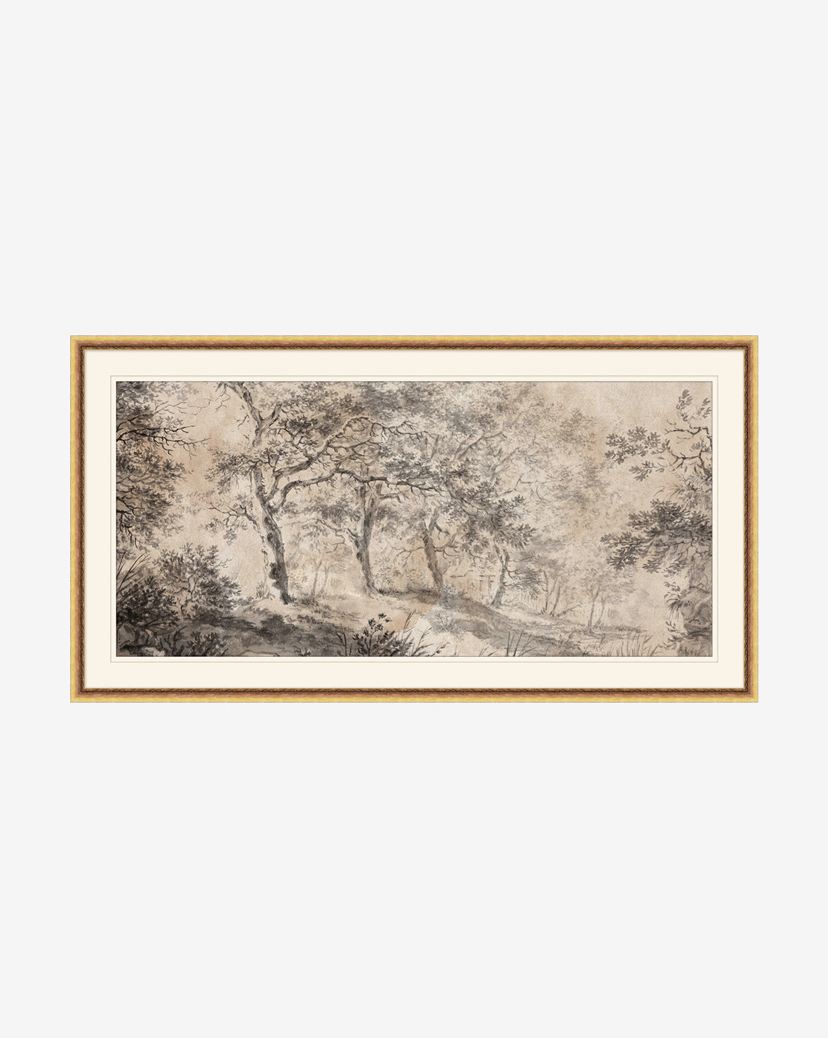 Dahlia Framed Art Print  Giclee on Paper, Antique Gold