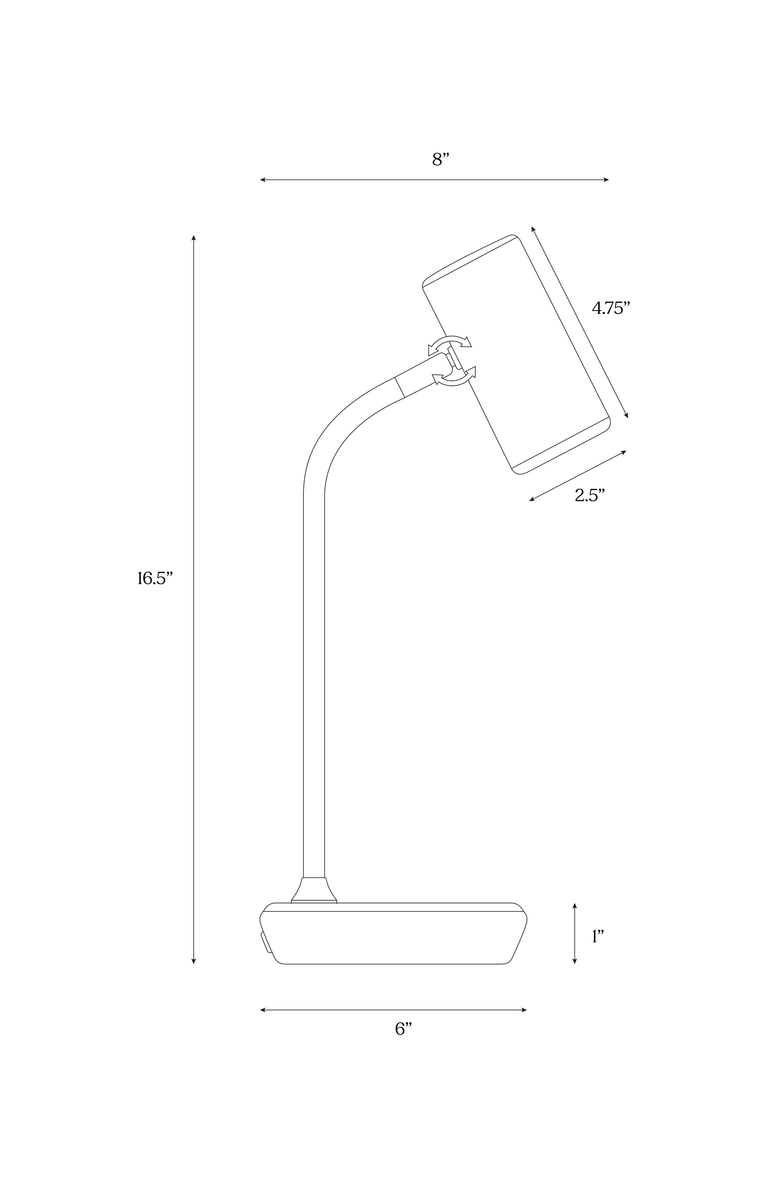 Ezra Desk Lamp | LED Light, Wireless Charging