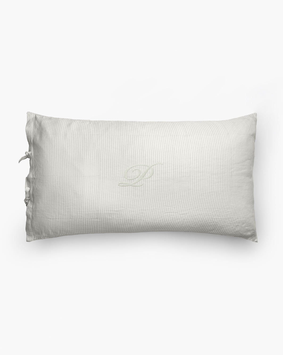 Elysian Striped Shams Set of 2 Cream Oatmeal Pattern