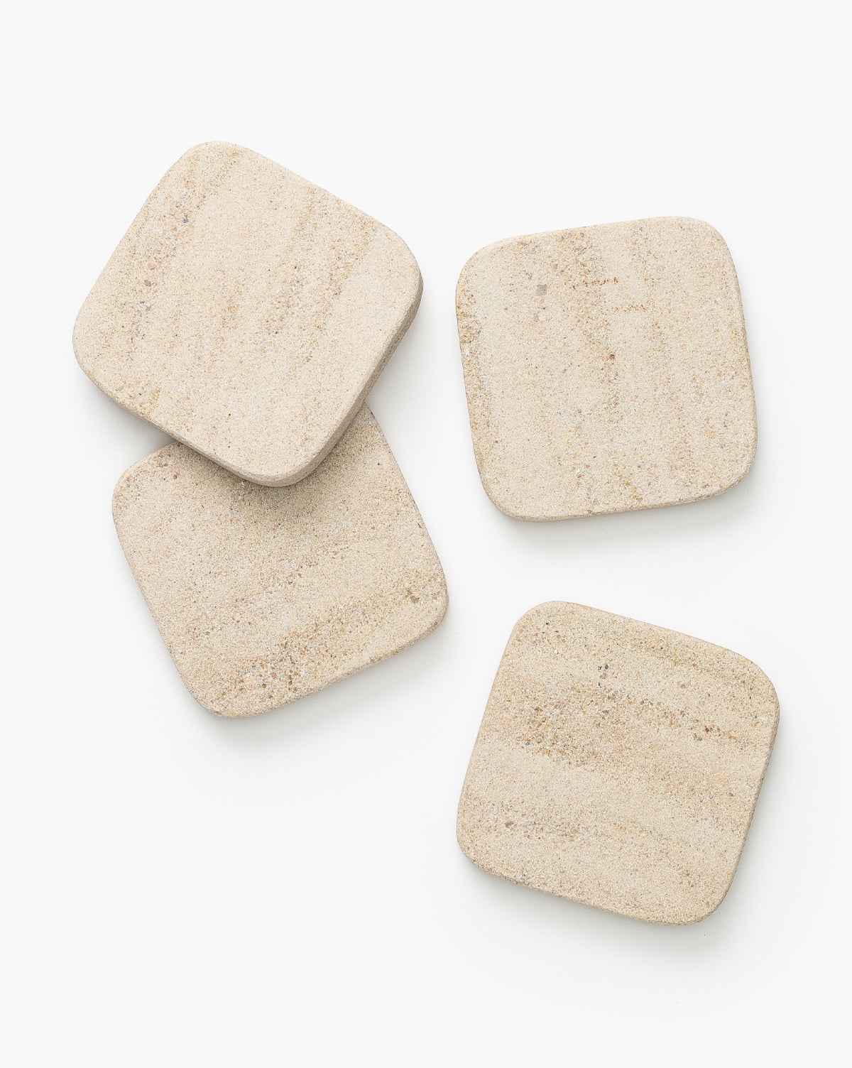 Egan Coasters Set of 4  Sandstone with Unique Texture