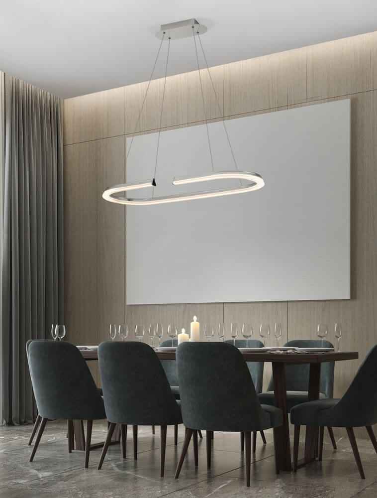Elmo LED Pendant Light | Dimmable, Aluminum, 3500K Chrome