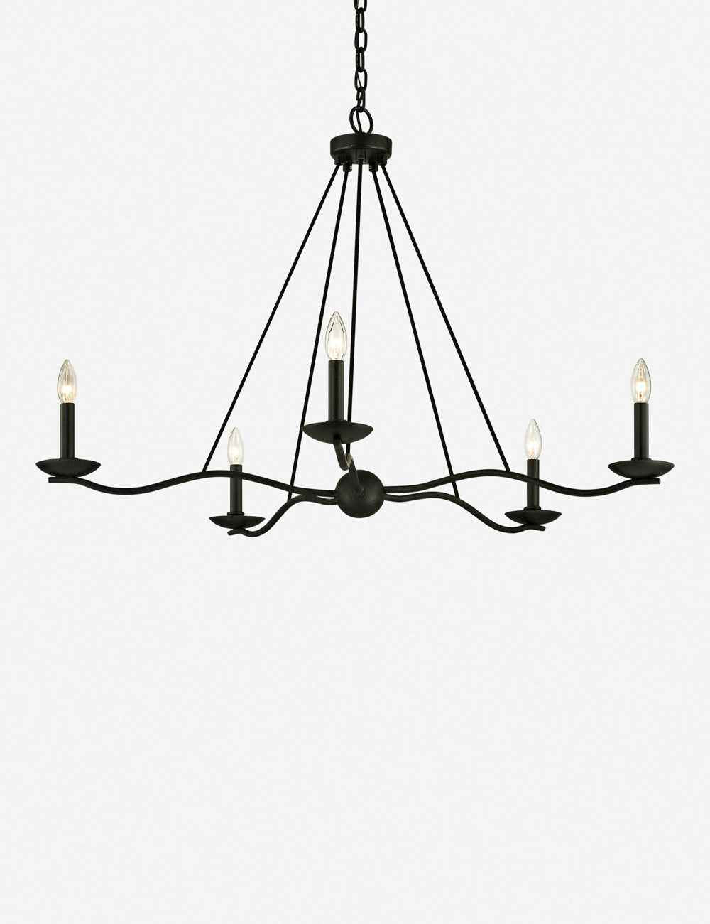 Aveline Chandelier | Rustic Candle Silhouettes, Textural Finish