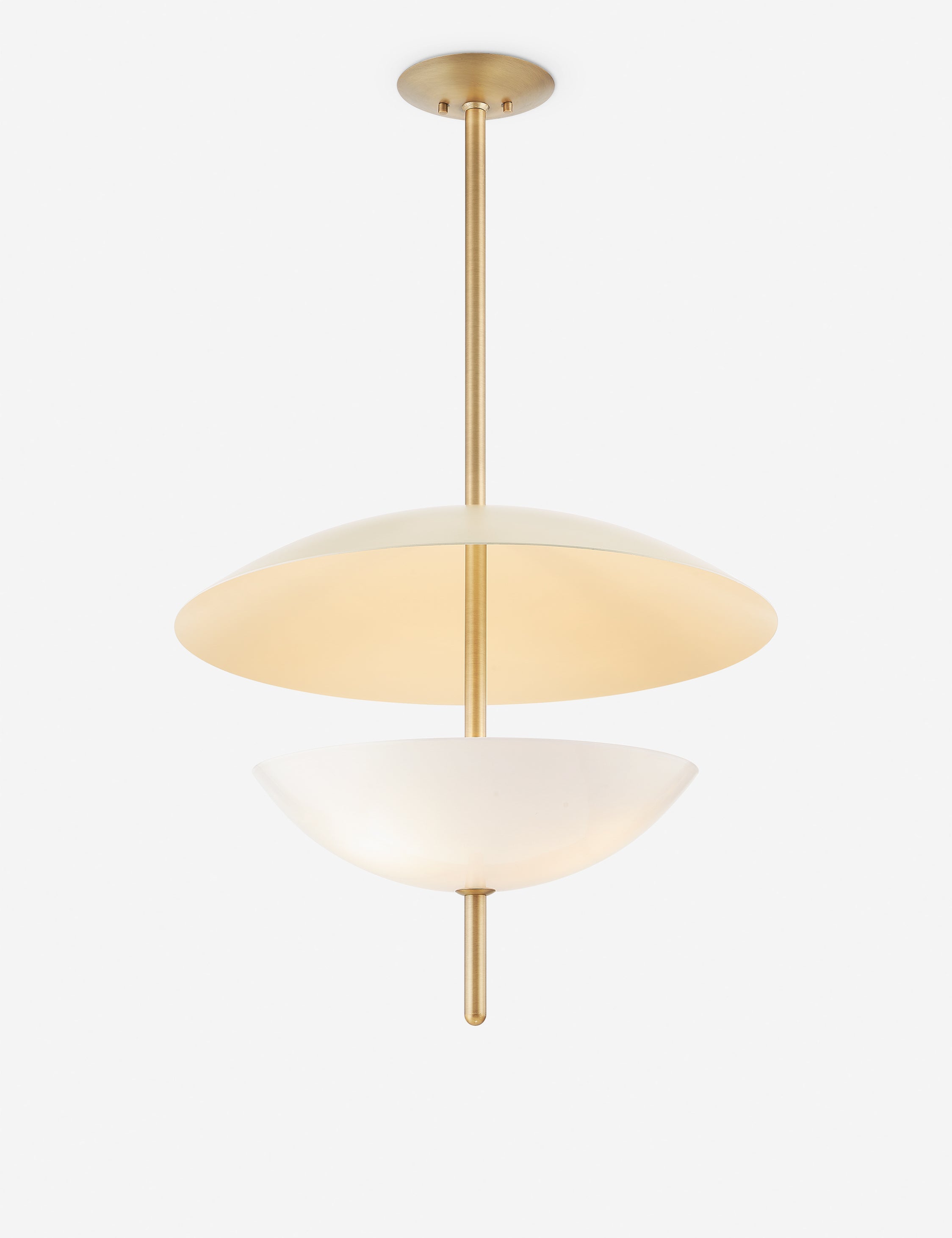 Dahlia Pendant Light | Brass-Finished, Opal Glass Shade