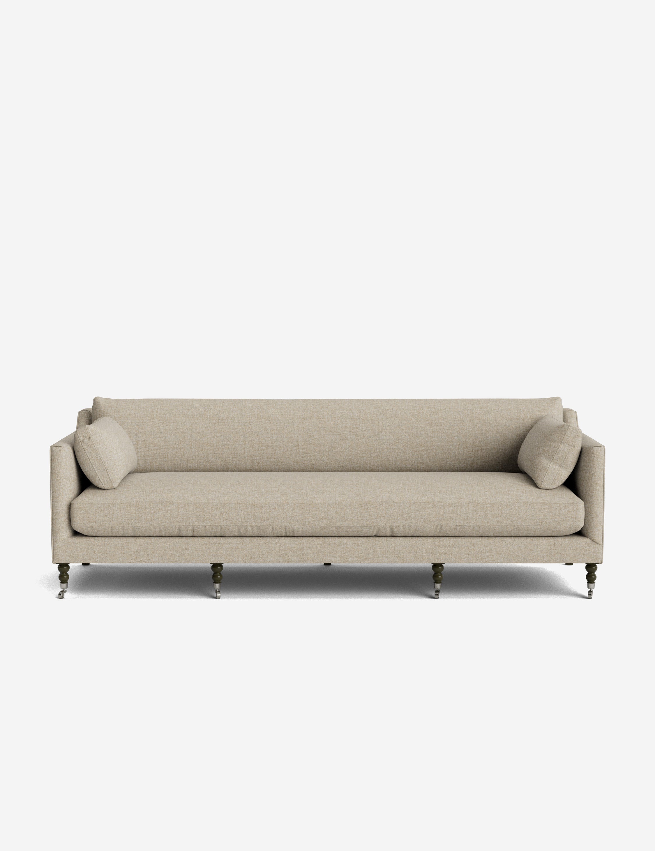 Fiora Sofa | Vintage Olive Velvet, Curved Legs