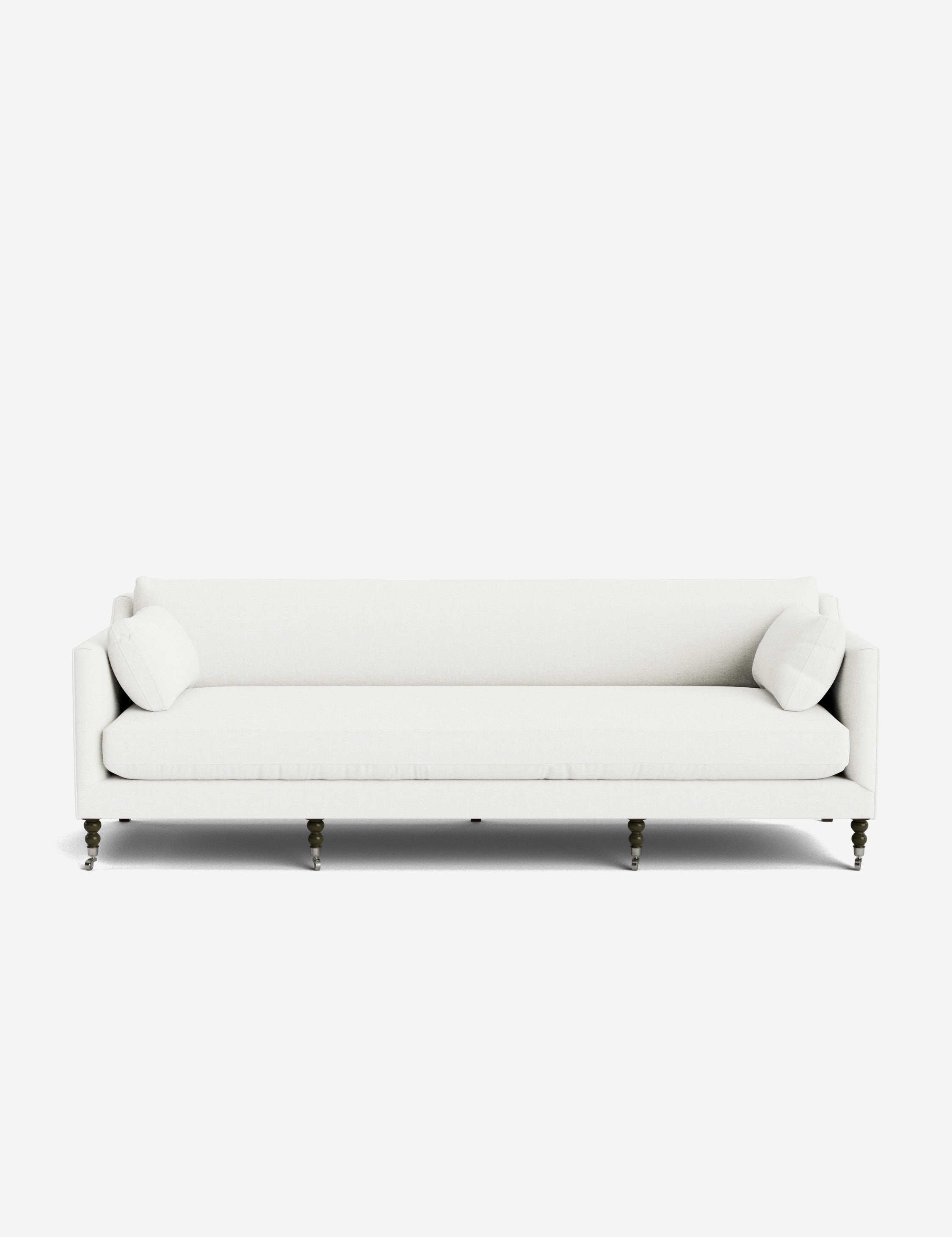 Fiora Sofa | Vintage Olive Velvet, Curved Legs