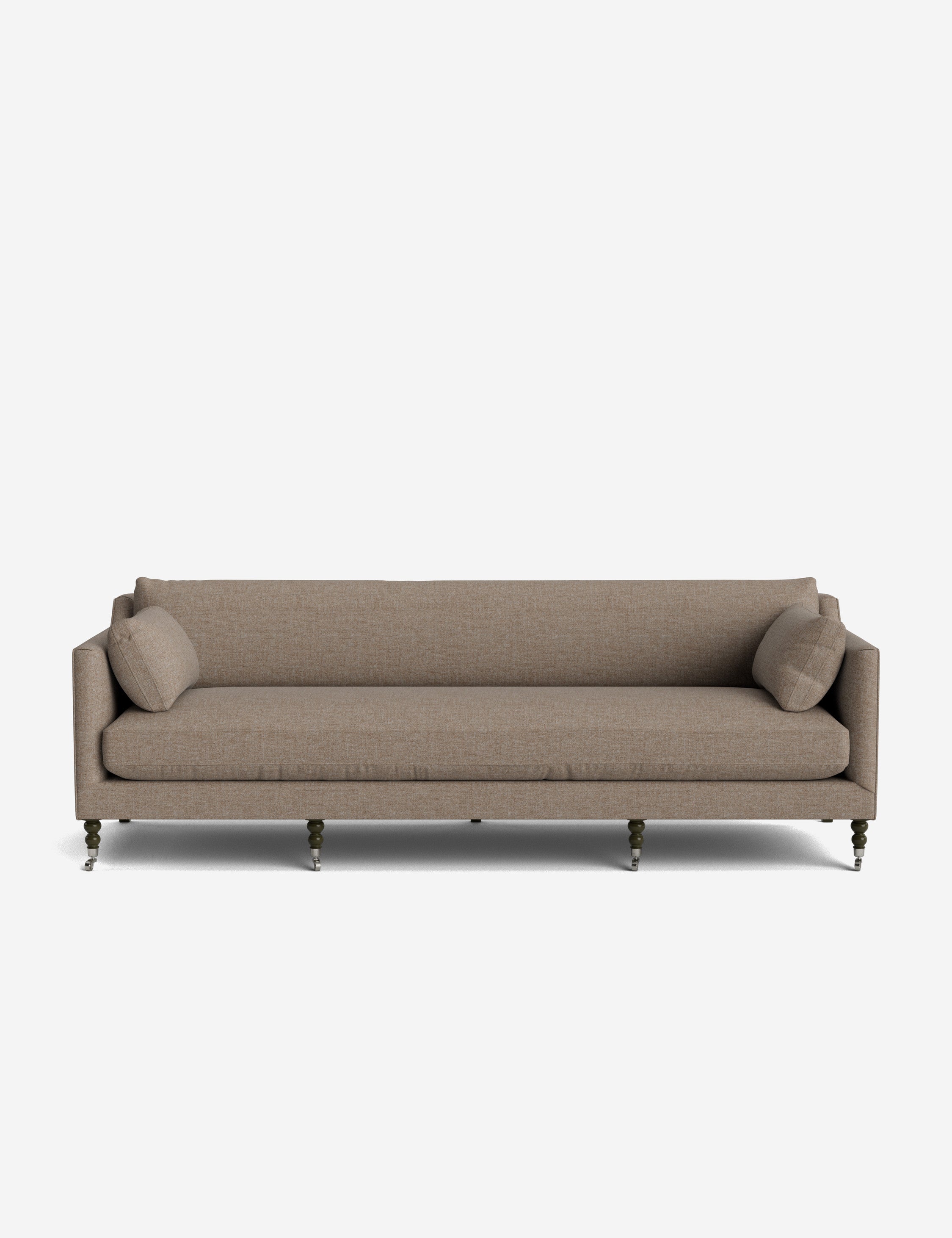 Fiora Sofa | Vintage Olive Velvet, Curved Legs