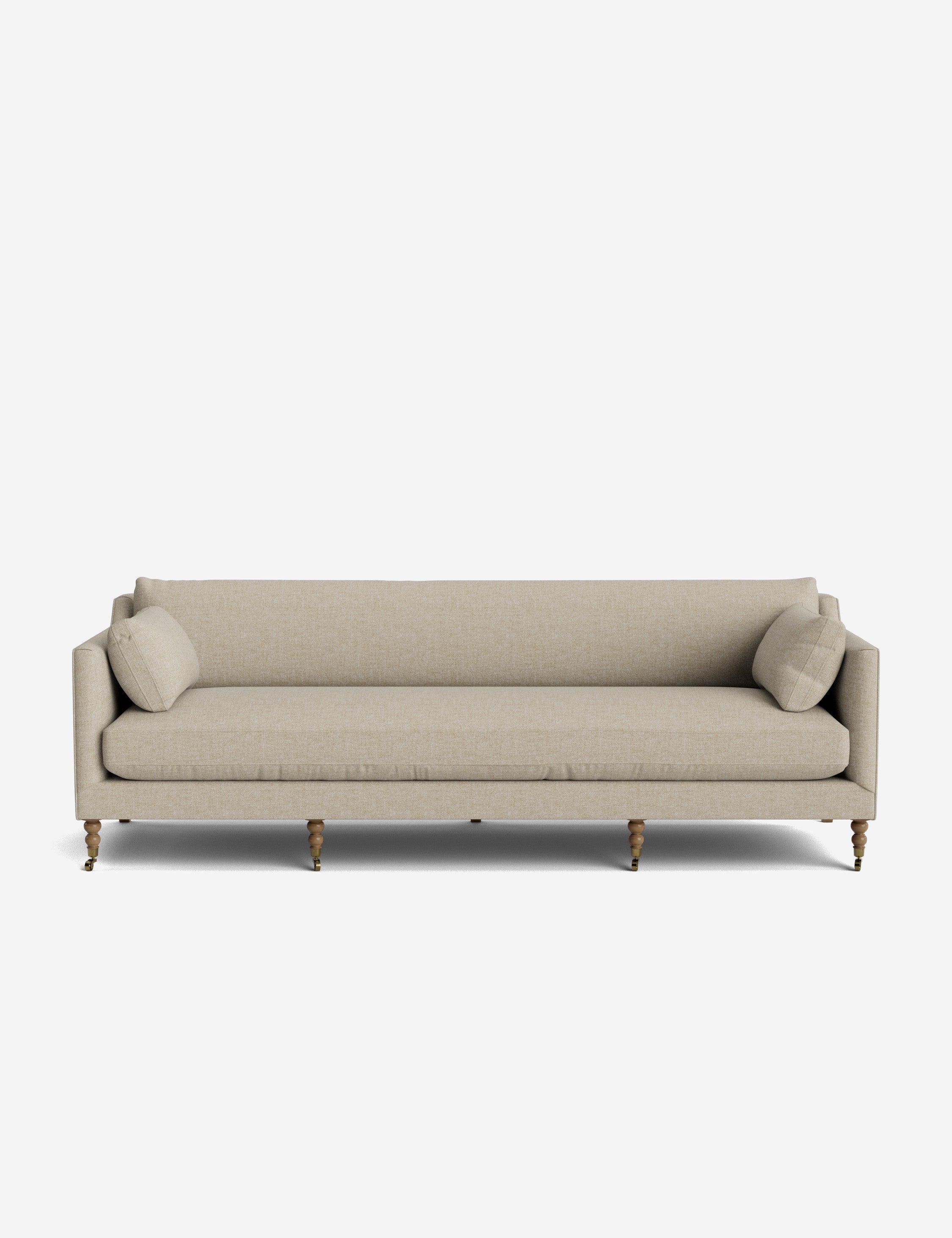 Fiora Sofa | Vintage Olive Velvet, Curved Legs