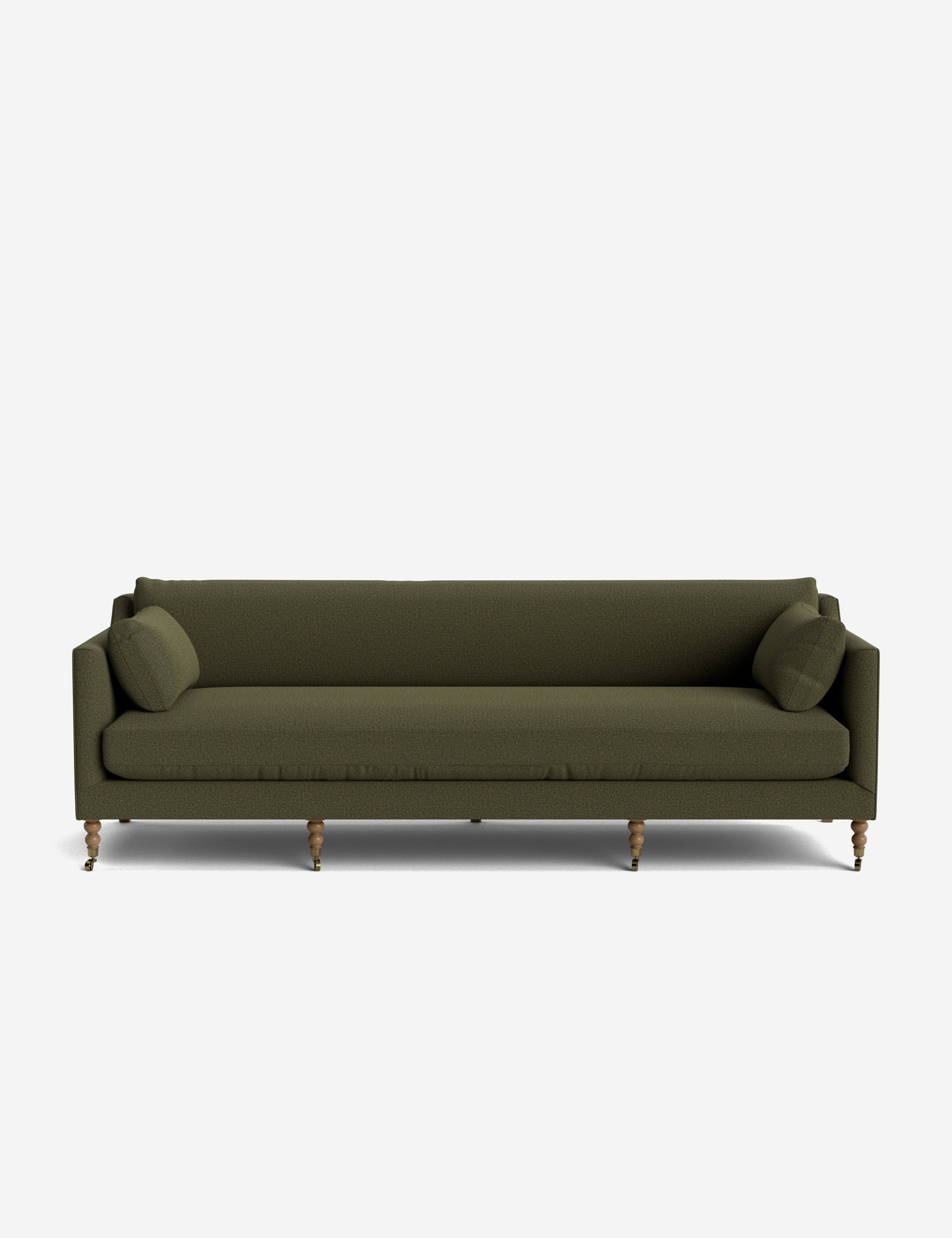 Fiora Sofa | Vintage Olive Velvet, Curved Legs