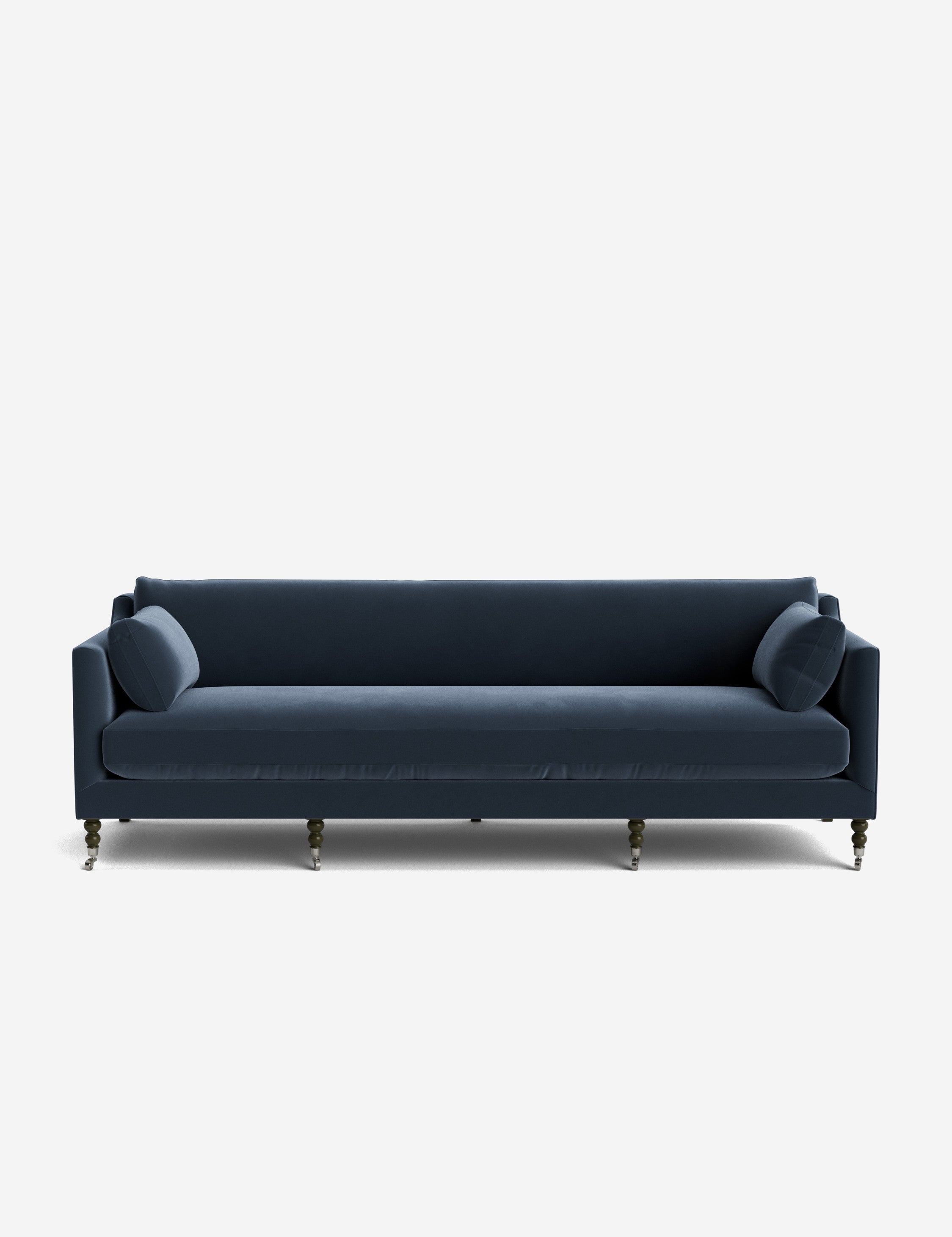 Fiora Sofa | Vintage Olive Velvet, Curved Legs