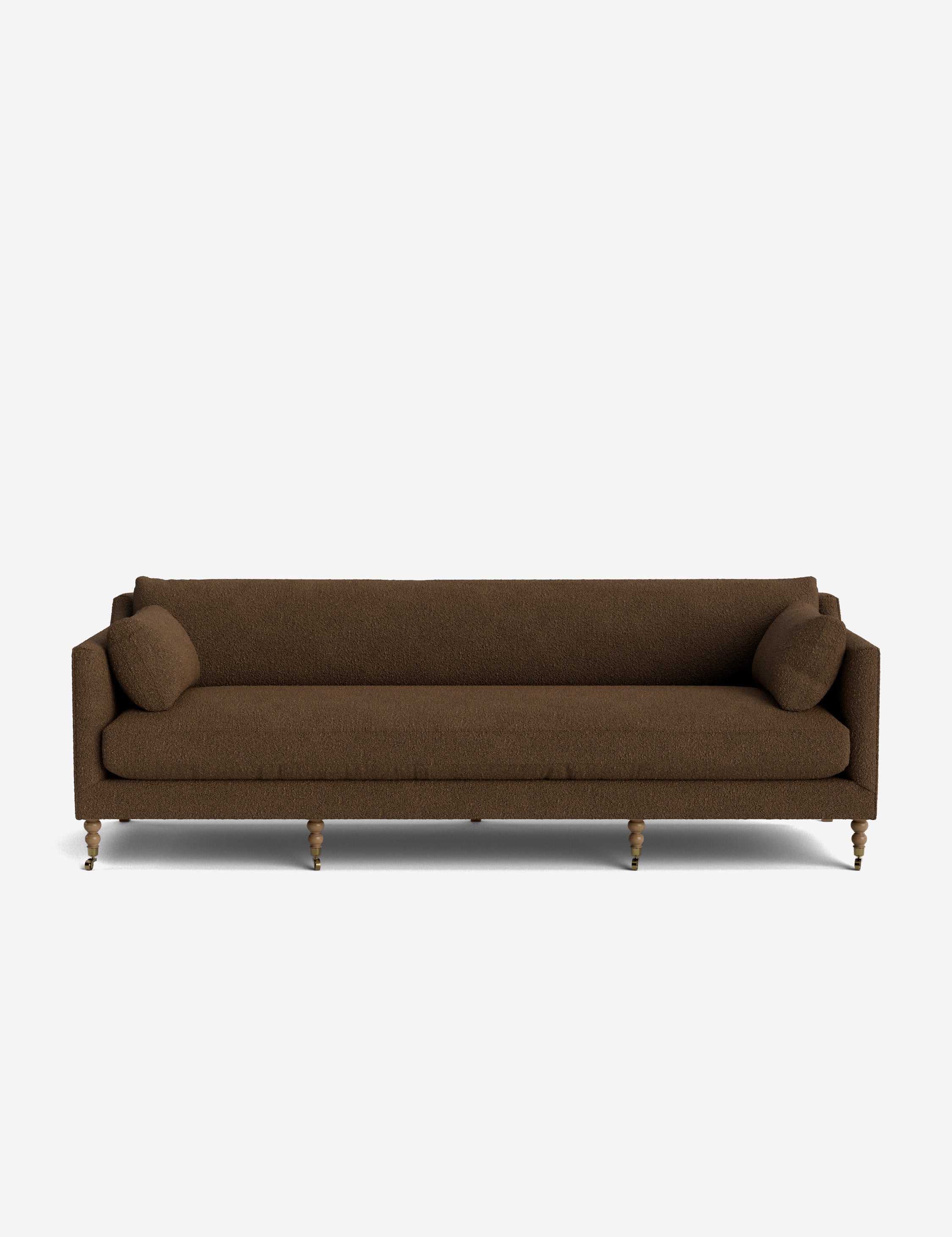 Fiora Sofa | Vintage Olive Velvet, Curved Legs
