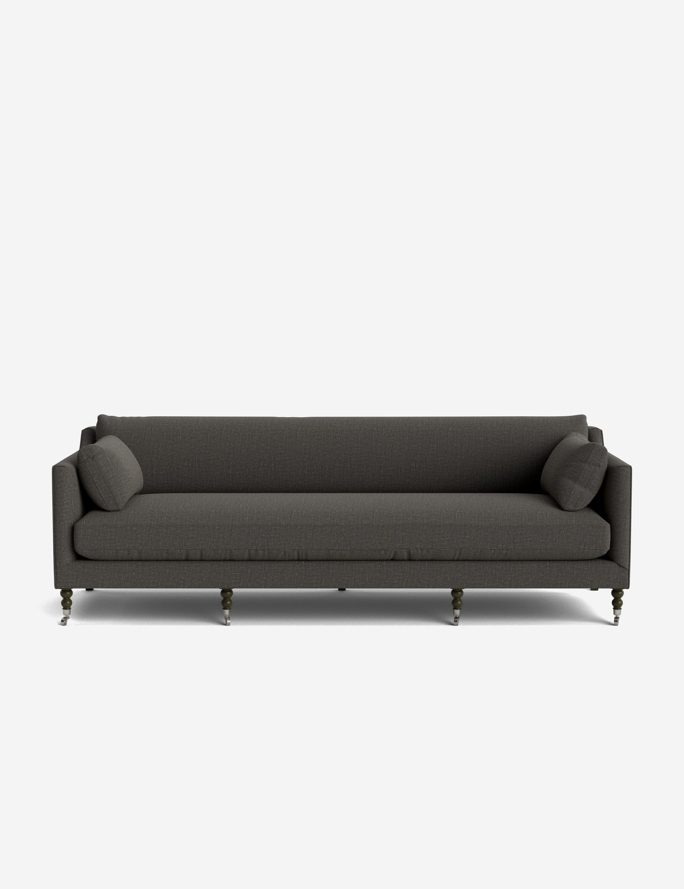 Fiora Sofa | Vintage Olive Velvet, Curved Legs