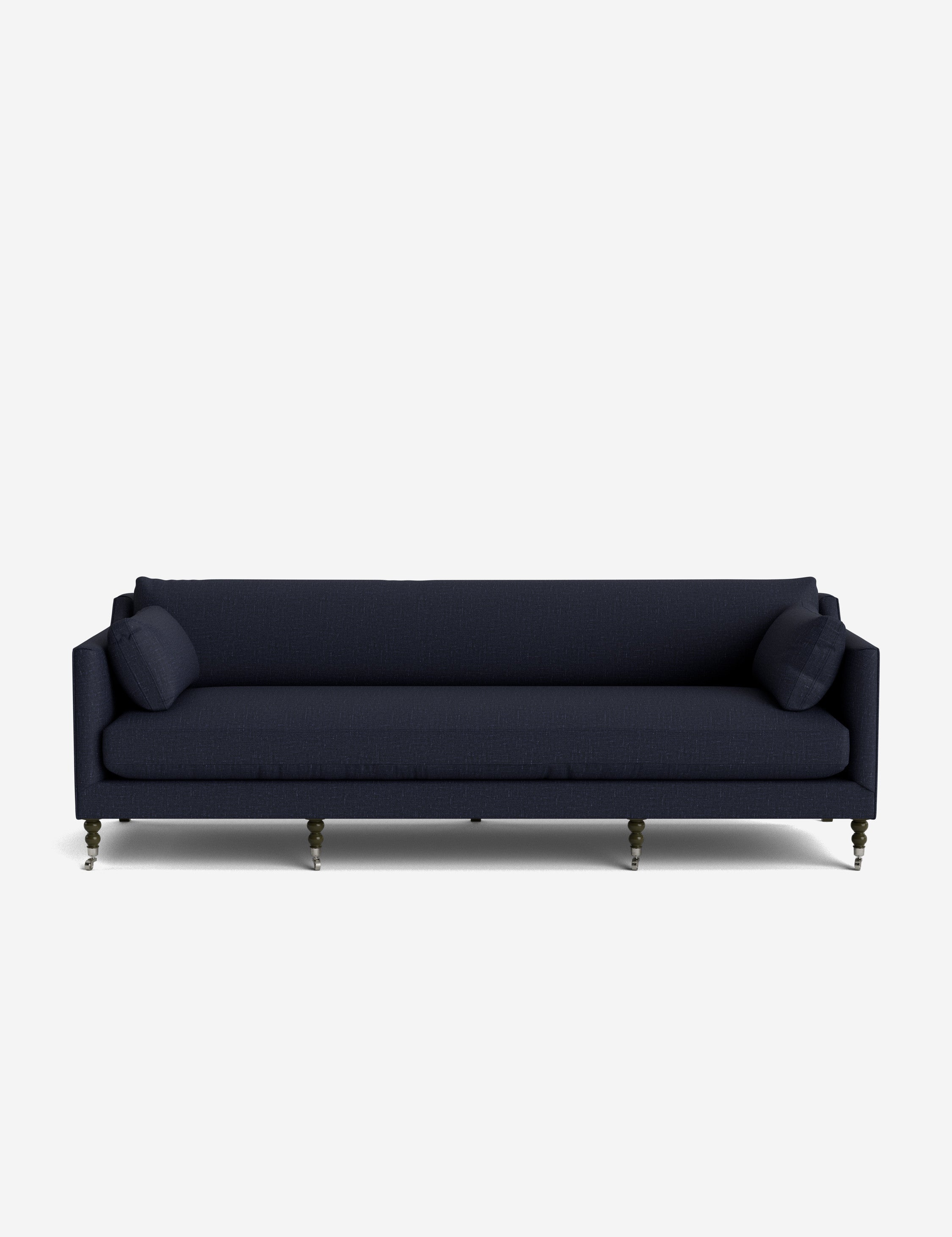 Fiora Sofa | Vintage Olive Velvet, Curved Legs