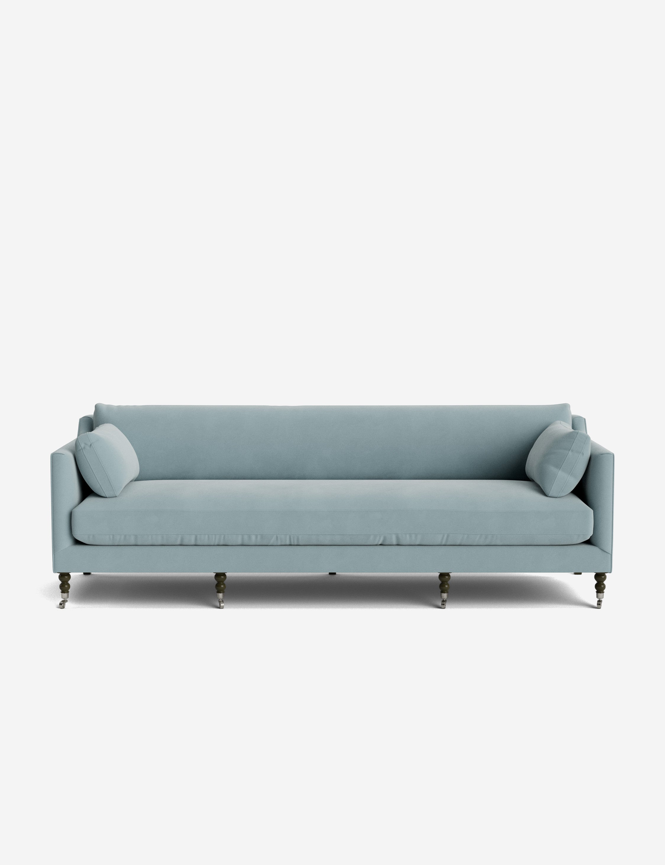 Fiora Sofa | Vintage Olive Velvet, Curved Legs