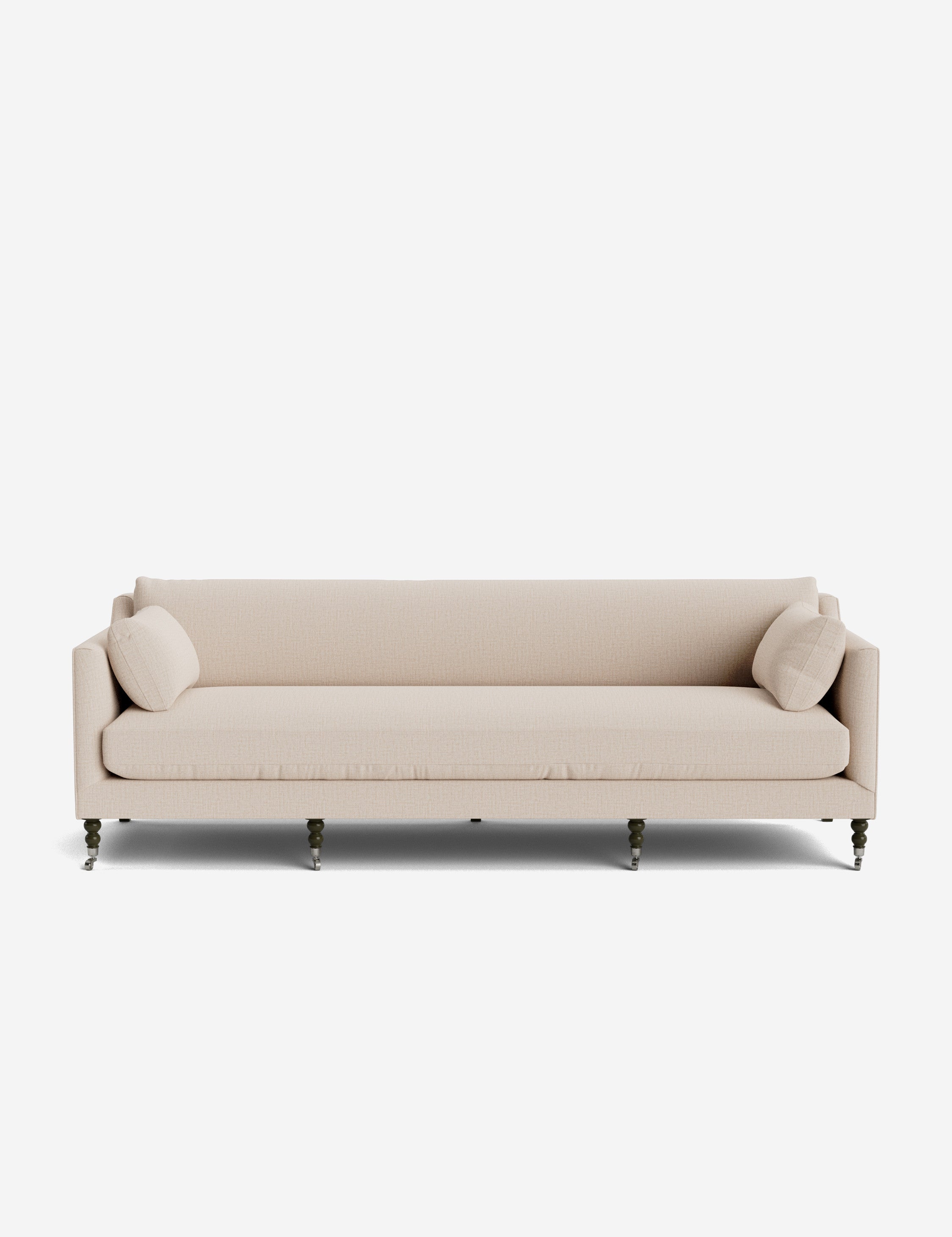Fiora Sofa | Vintage Olive Velvet, Curved Legs