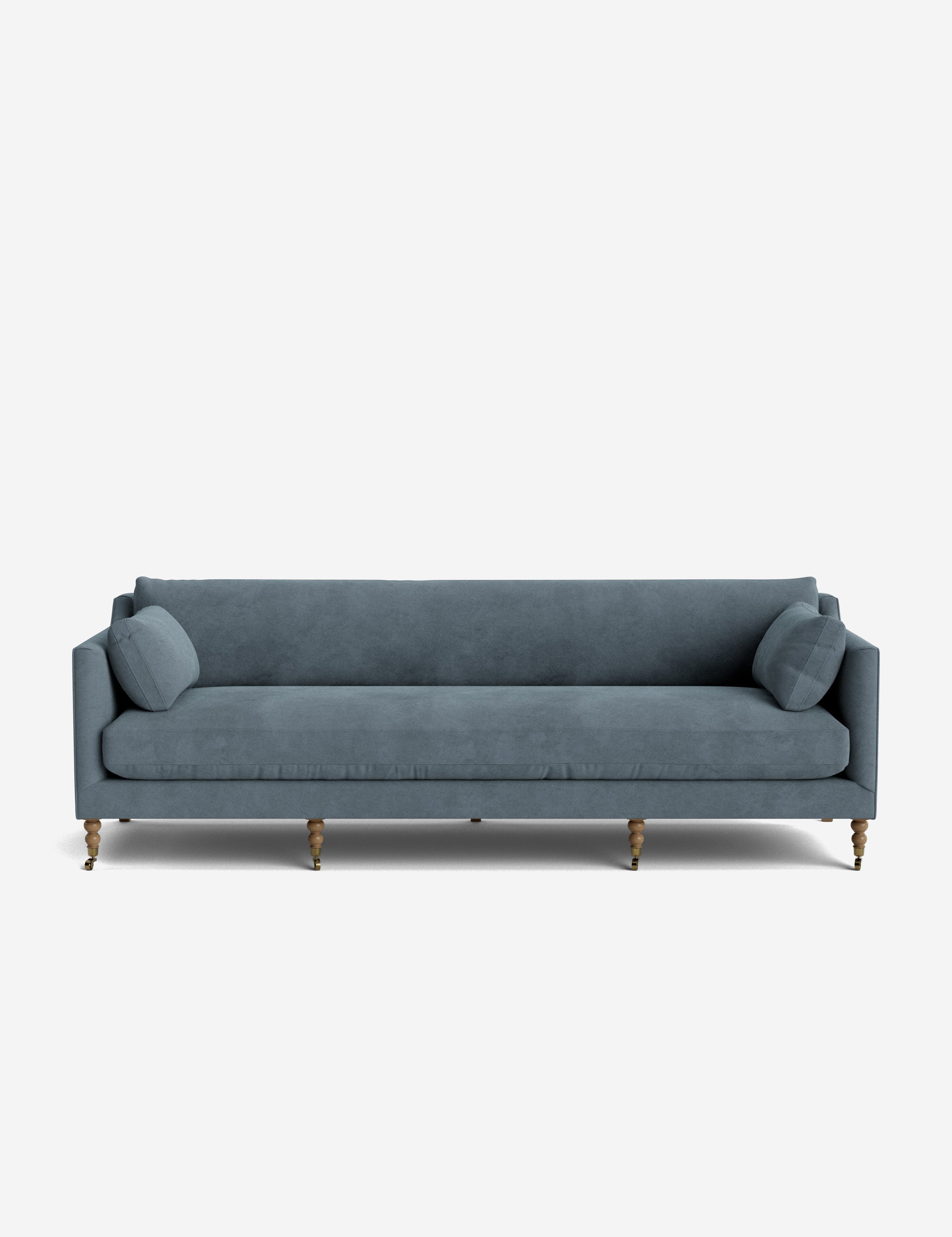 Fiora Sofa | Vintage Olive Velvet, Curved Legs