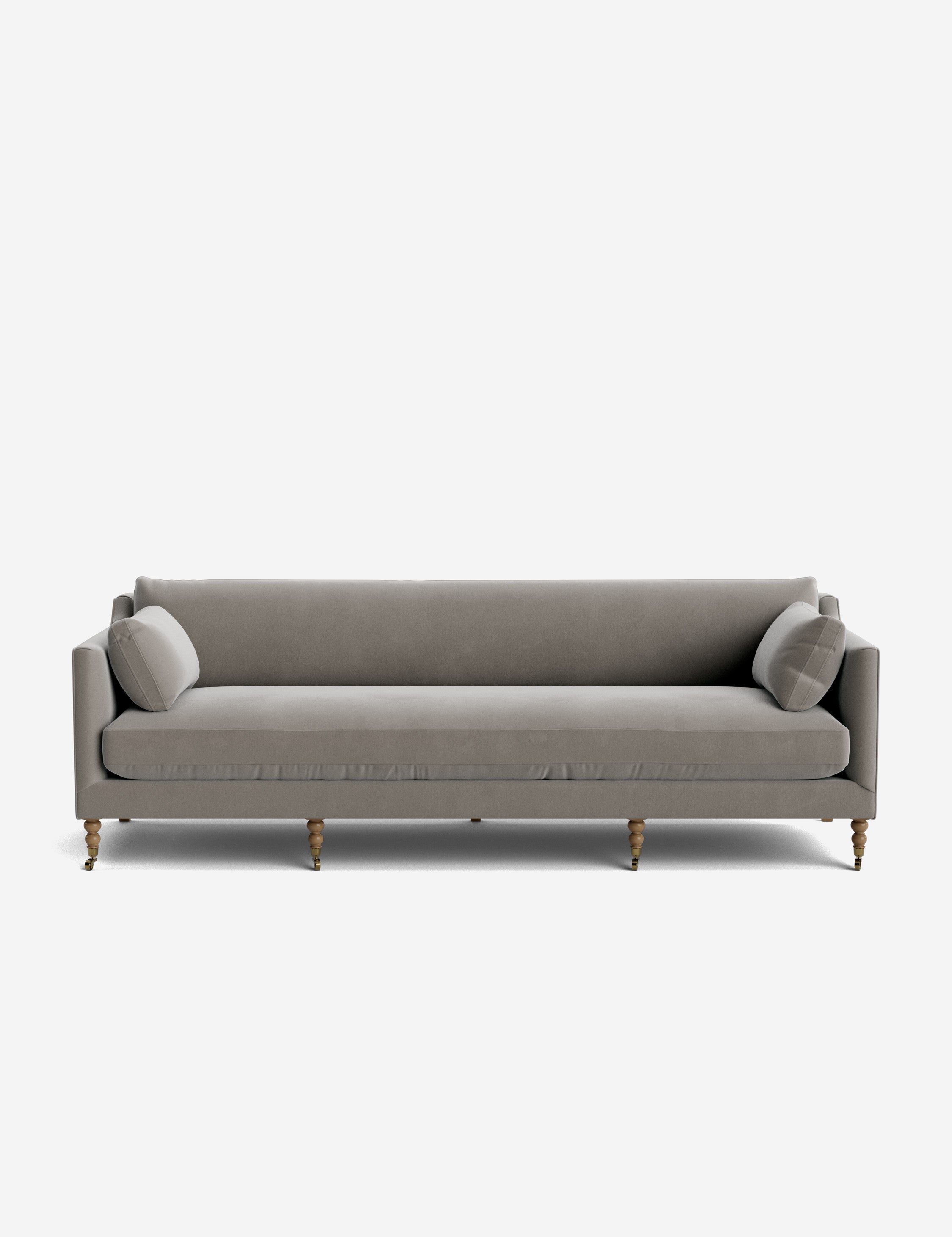 Fiora Sofa | Vintage Olive Velvet, Curved Legs