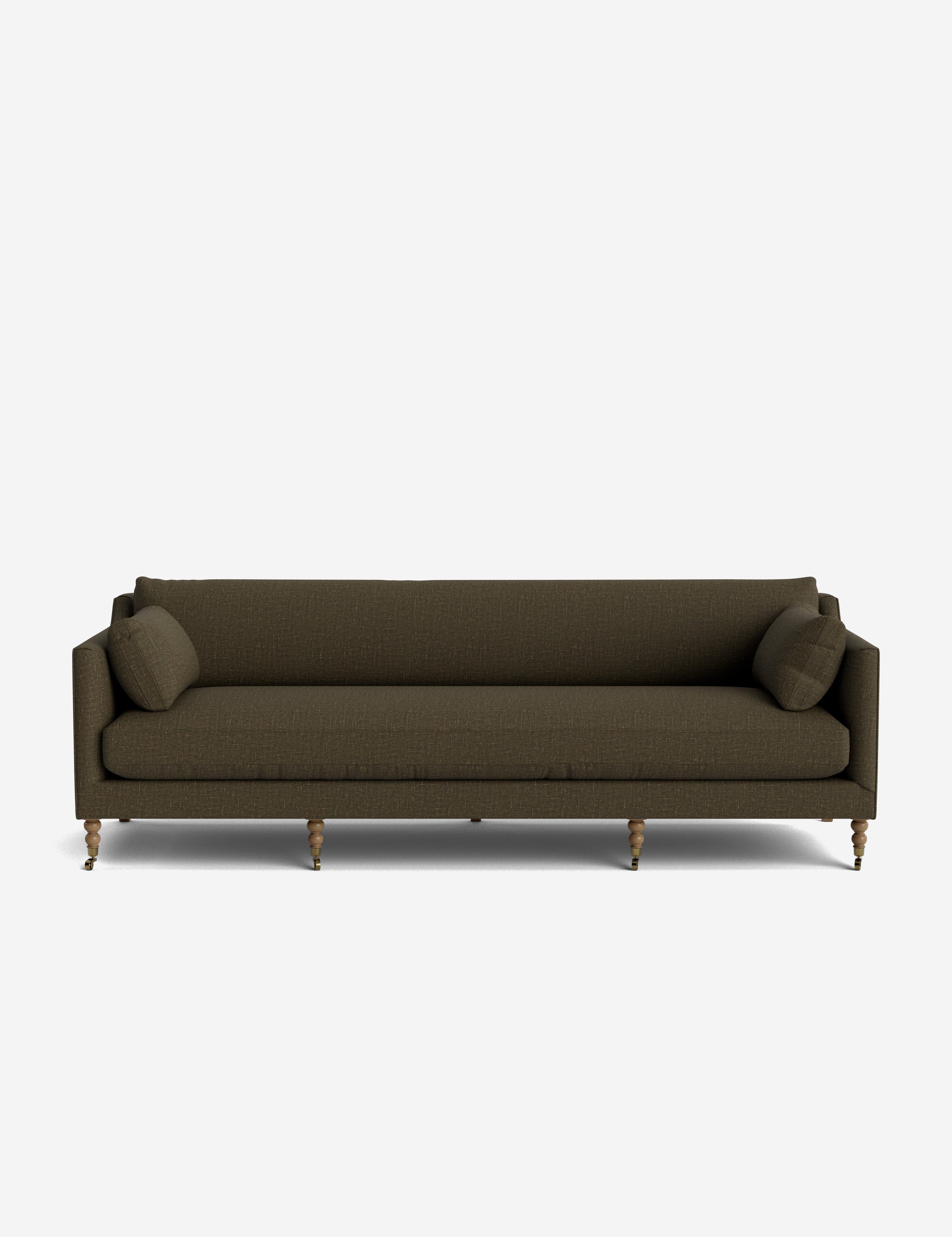 Fiora Sofa | Vintage Olive Velvet, Curved Legs