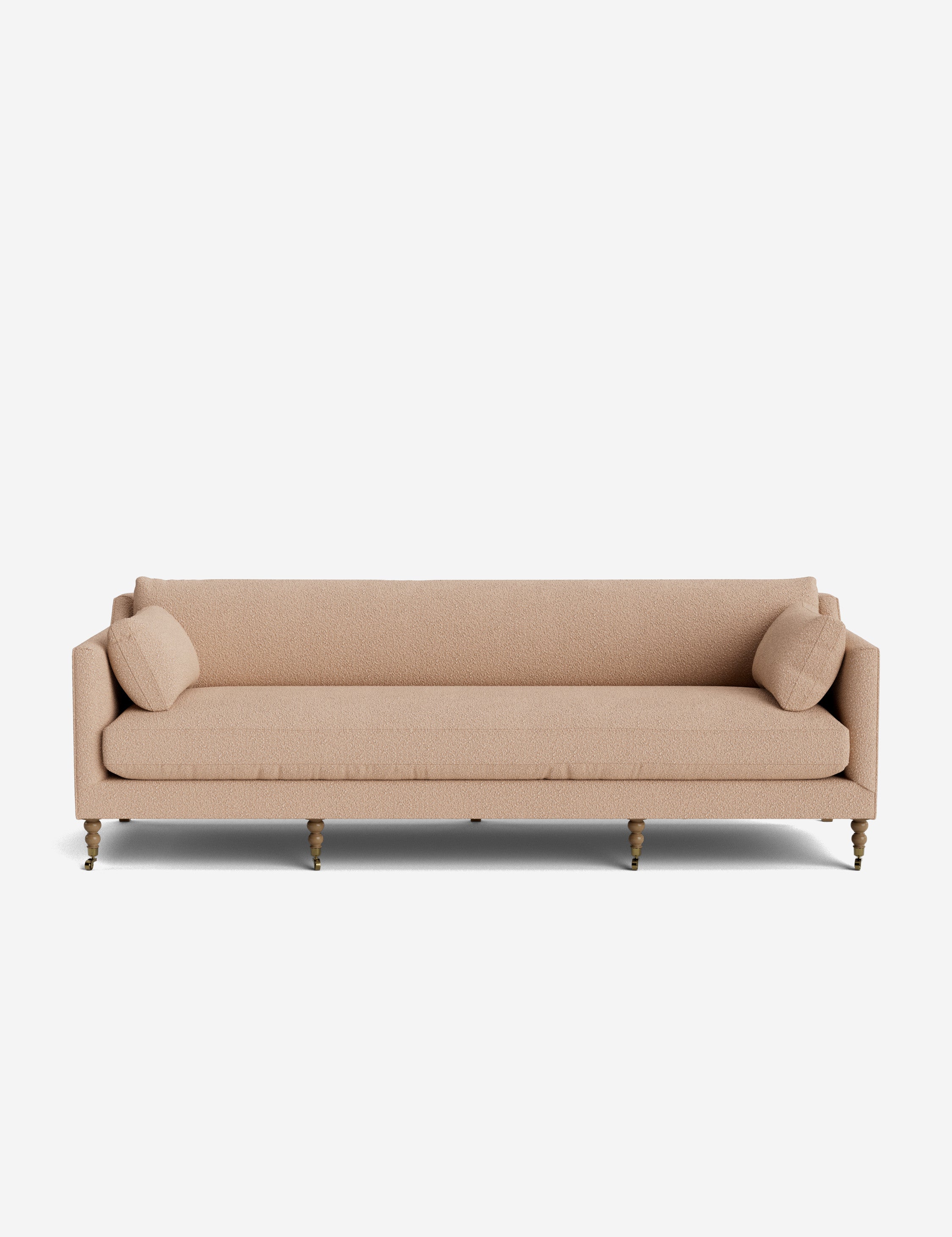 Fiora Sofa | Vintage Olive Velvet, Curved Legs