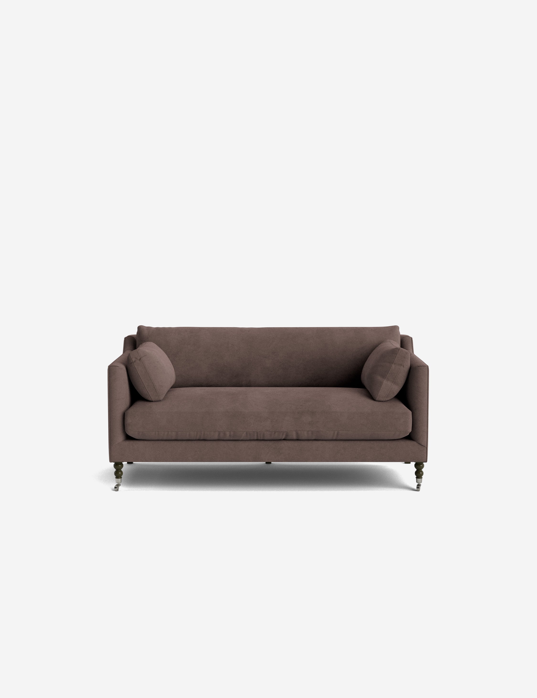 Fiora Sofa | Vintage Olive Velvet, Curved Legs