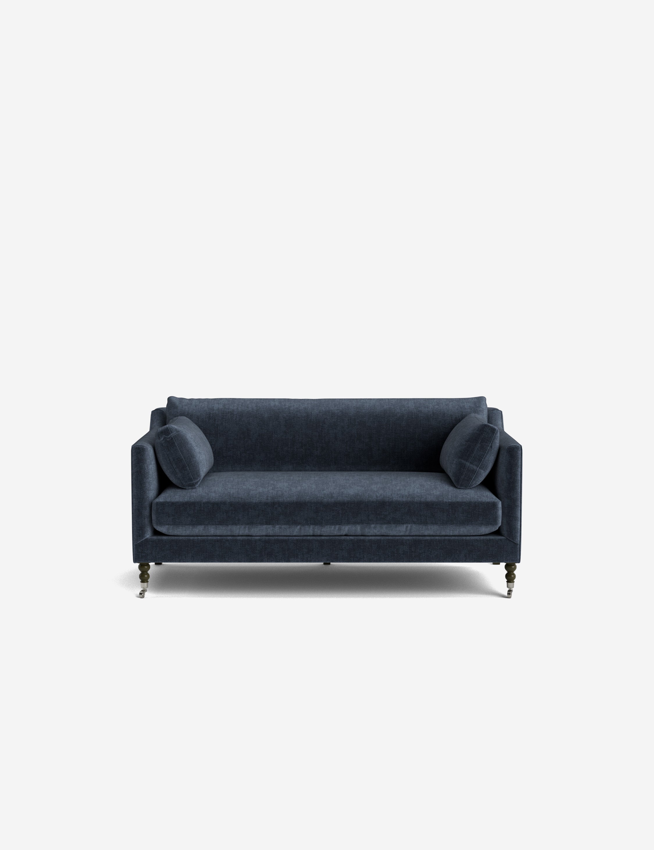 Fiora Sofa | Vintage Olive Velvet, Curved Legs