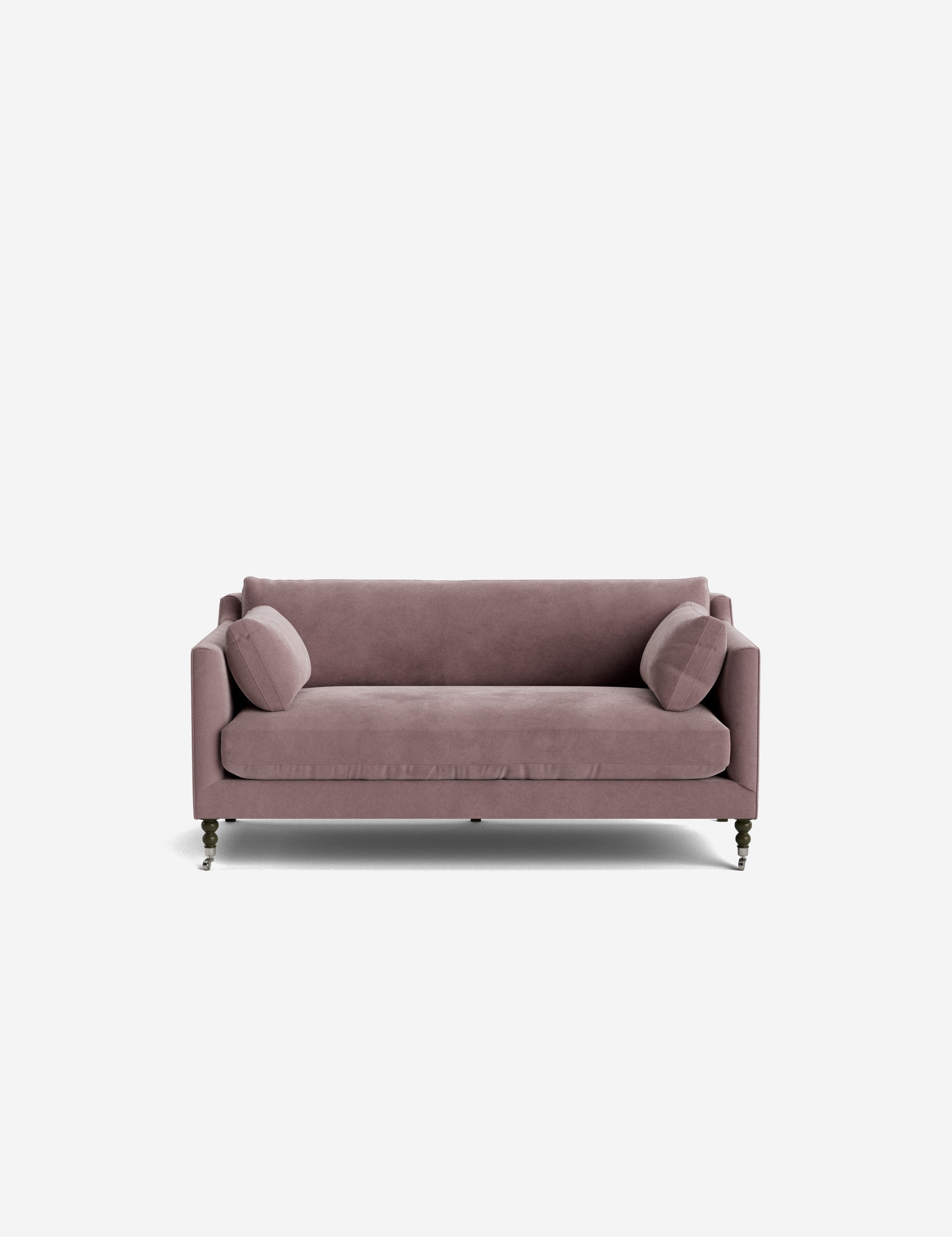 Fiora Sofa | Vintage Olive Velvet, Curved Legs