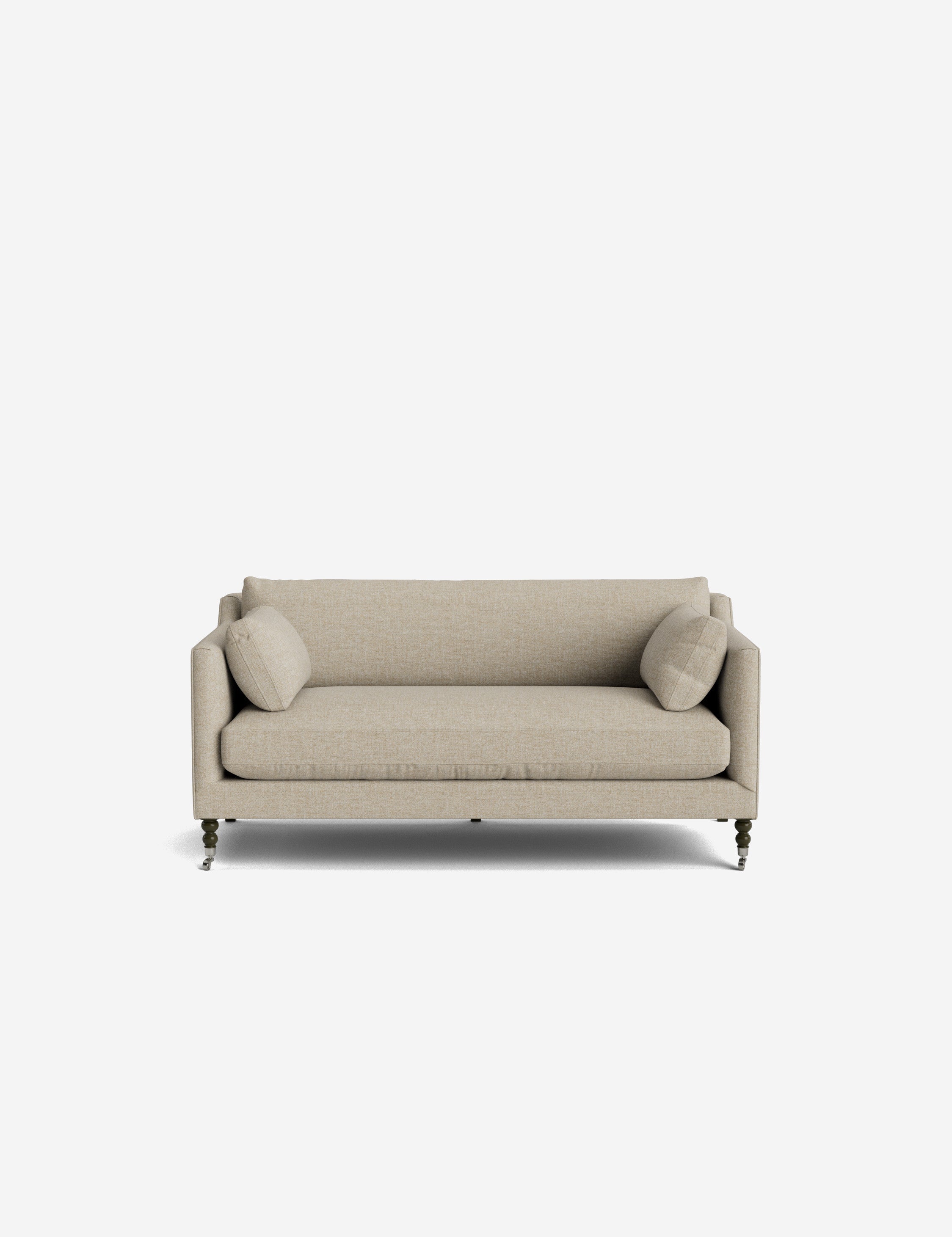 Fiora Sofa | Vintage Olive Velvet, Curved Legs