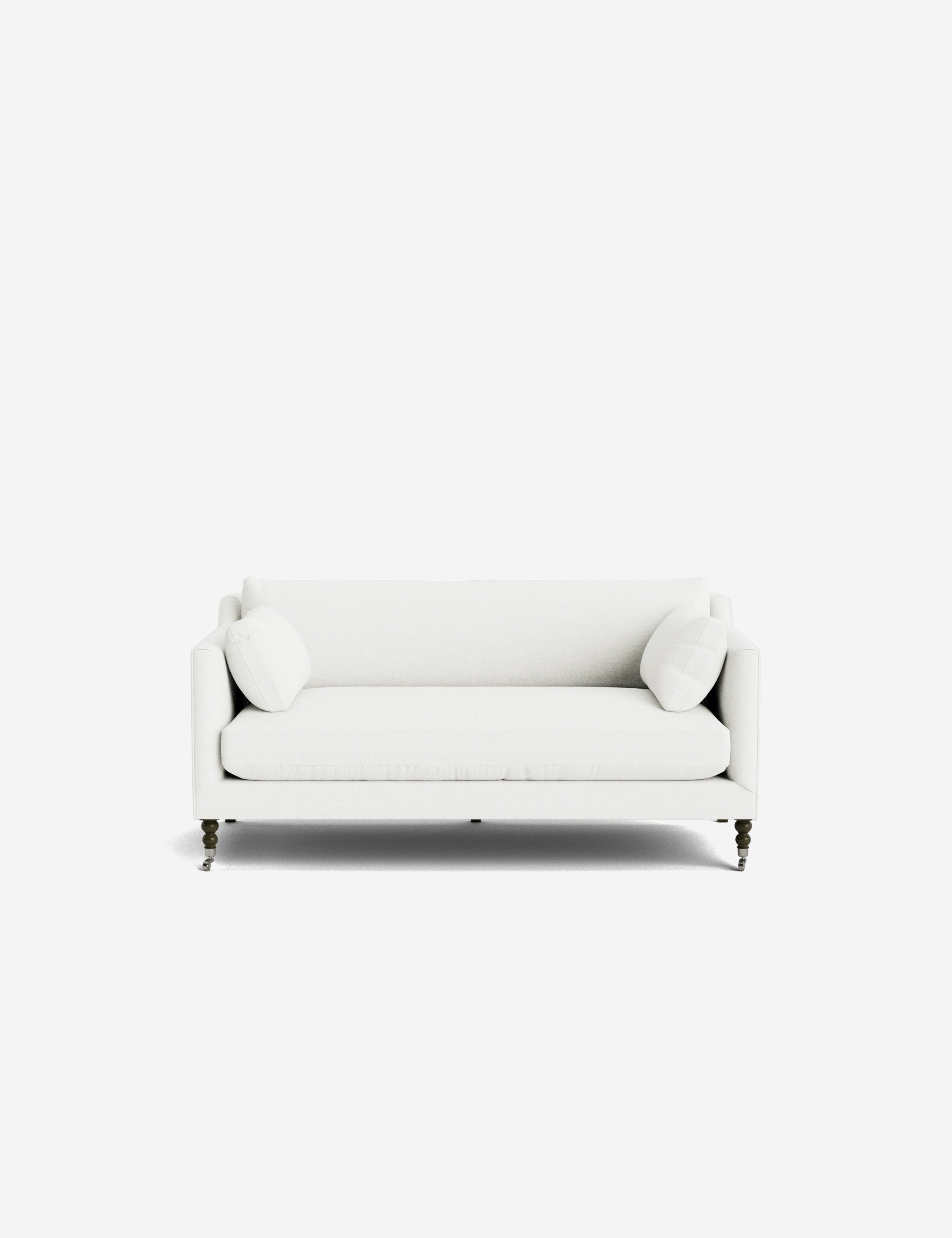Fiora Sofa | Vintage Olive Velvet, Curved Legs