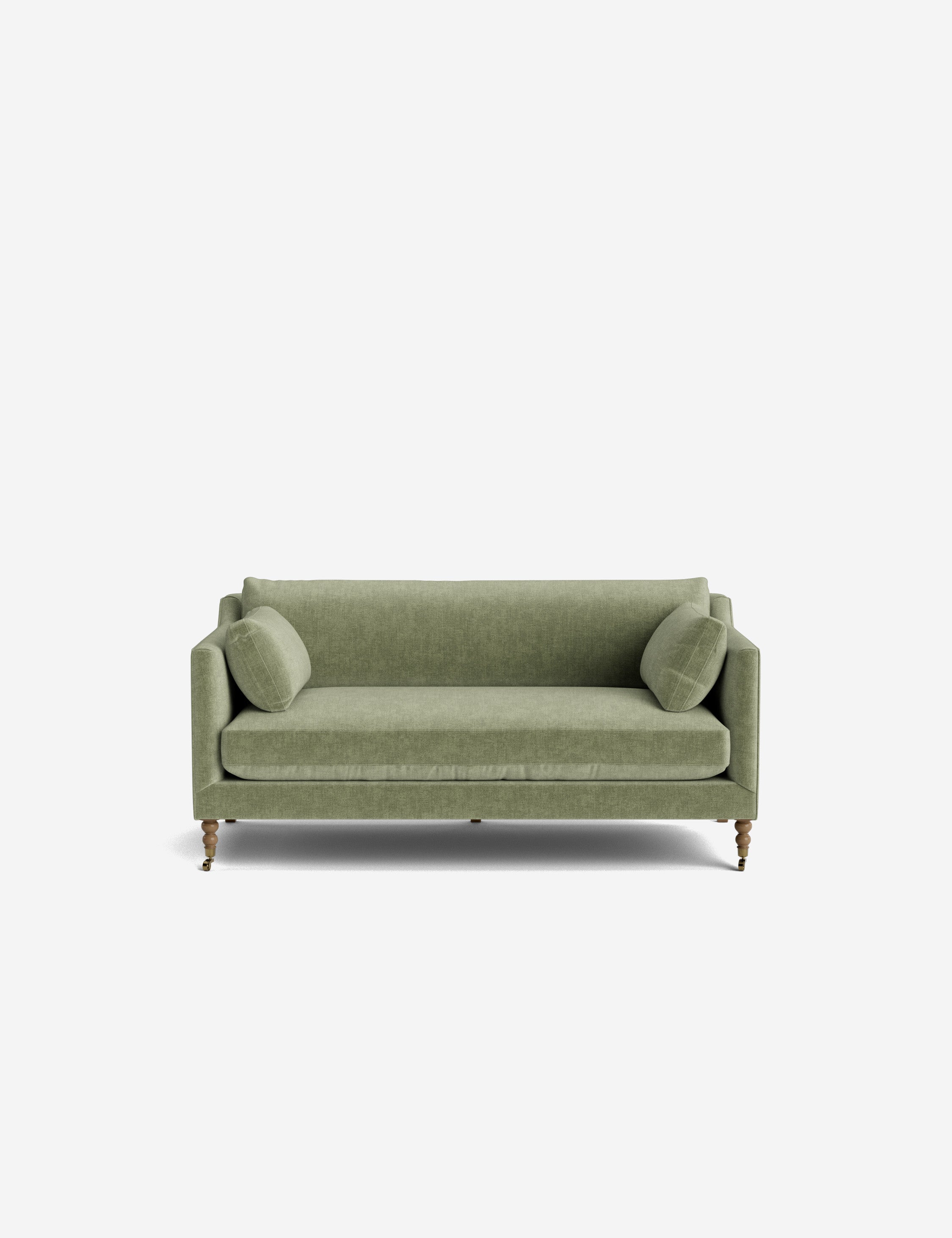 Fiora Sofa | Vintage Olive Velvet, Curved Legs