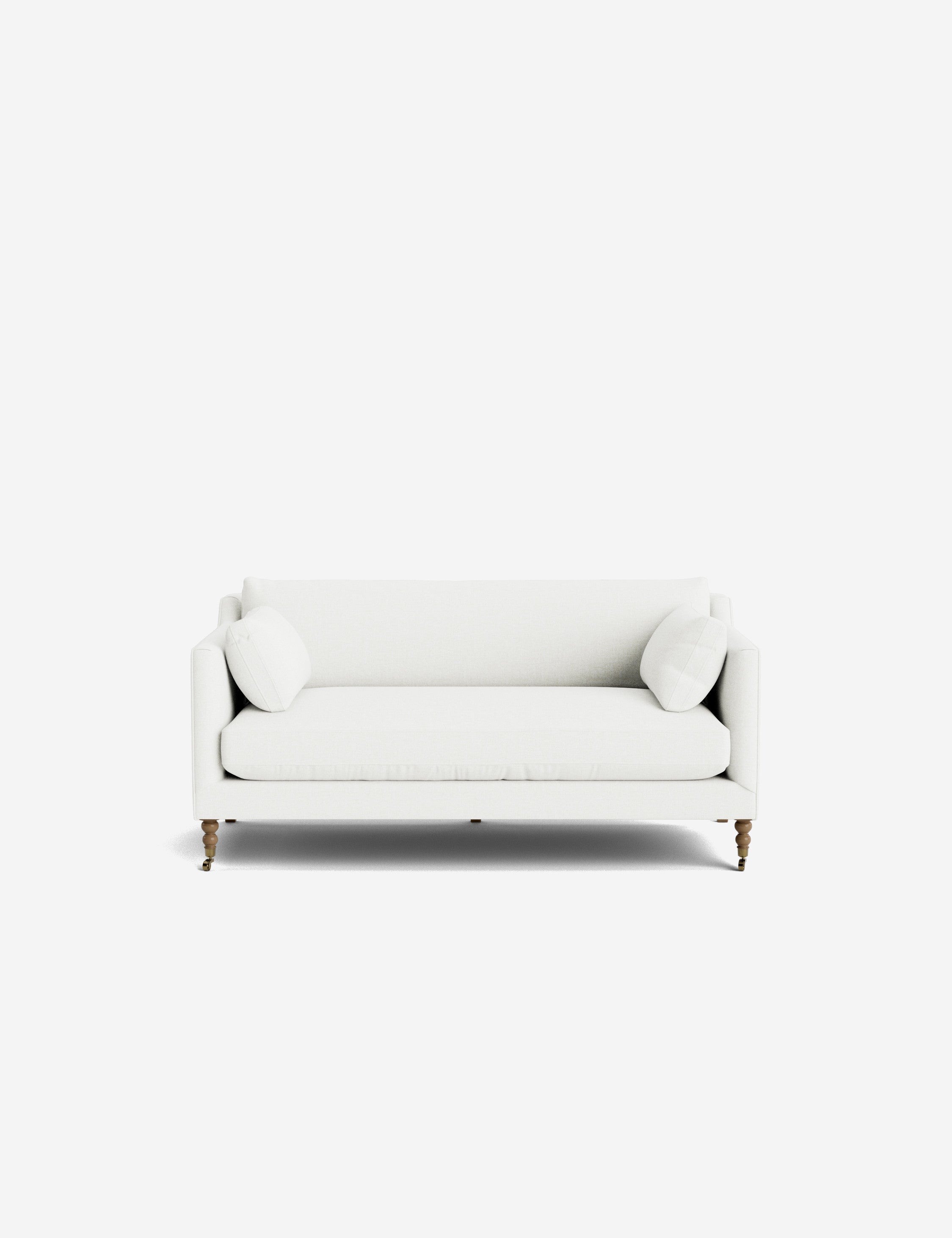 Fiora Sofa | Vintage Olive Velvet, Curved Legs
