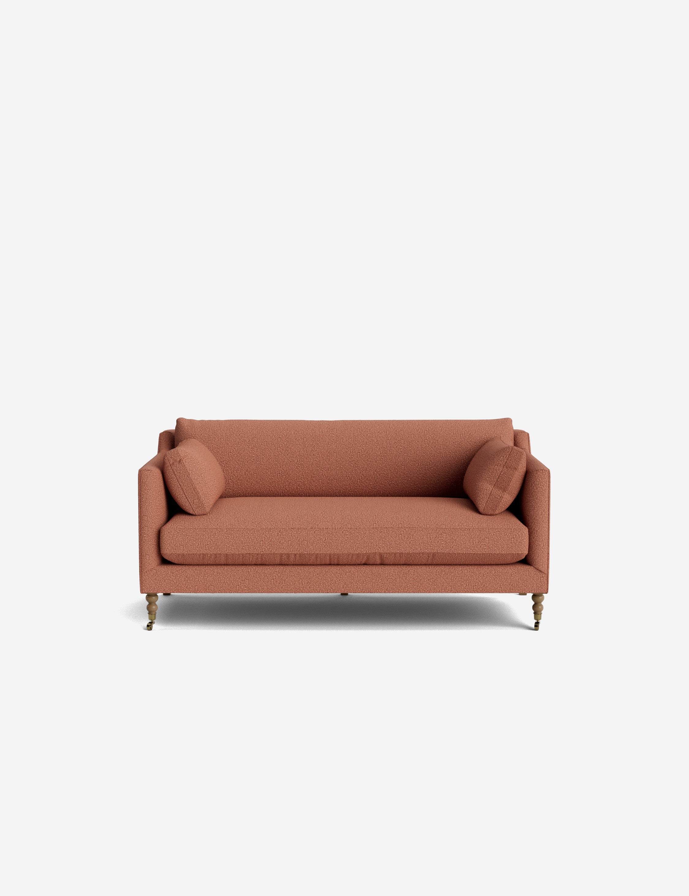 Fiora Sofa | Vintage Olive Velvet, Curved Legs