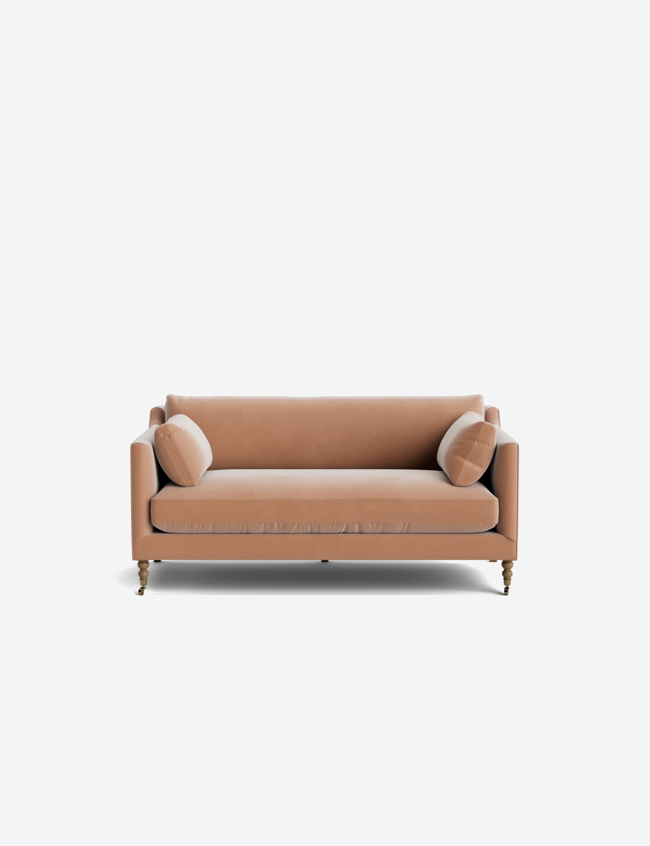 Fiora Sofa | Vintage Olive Velvet, Curved Legs