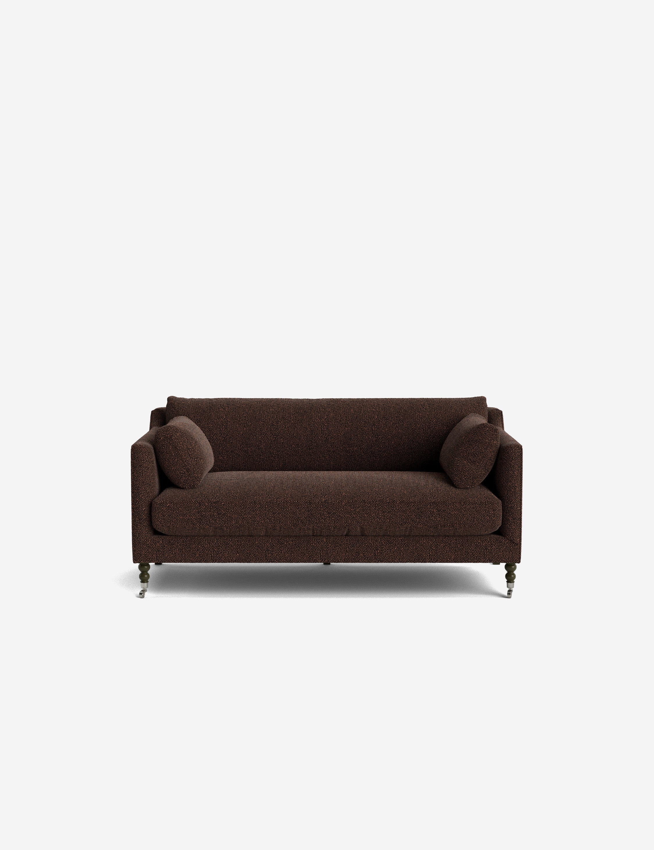 Fiora Sofa | Vintage Olive Velvet, Curved Legs