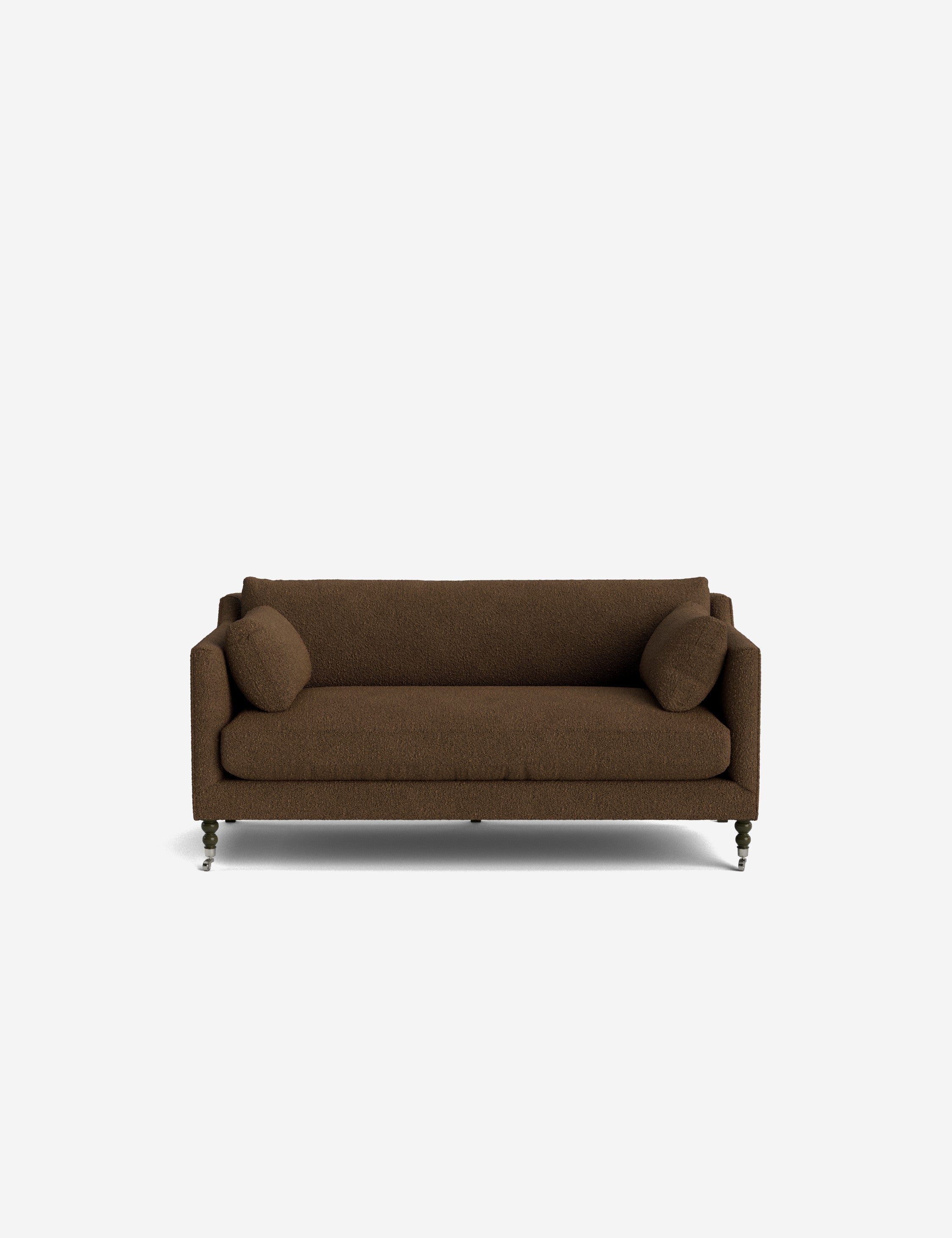 Fiora Sofa | Vintage Olive Velvet, Curved Legs