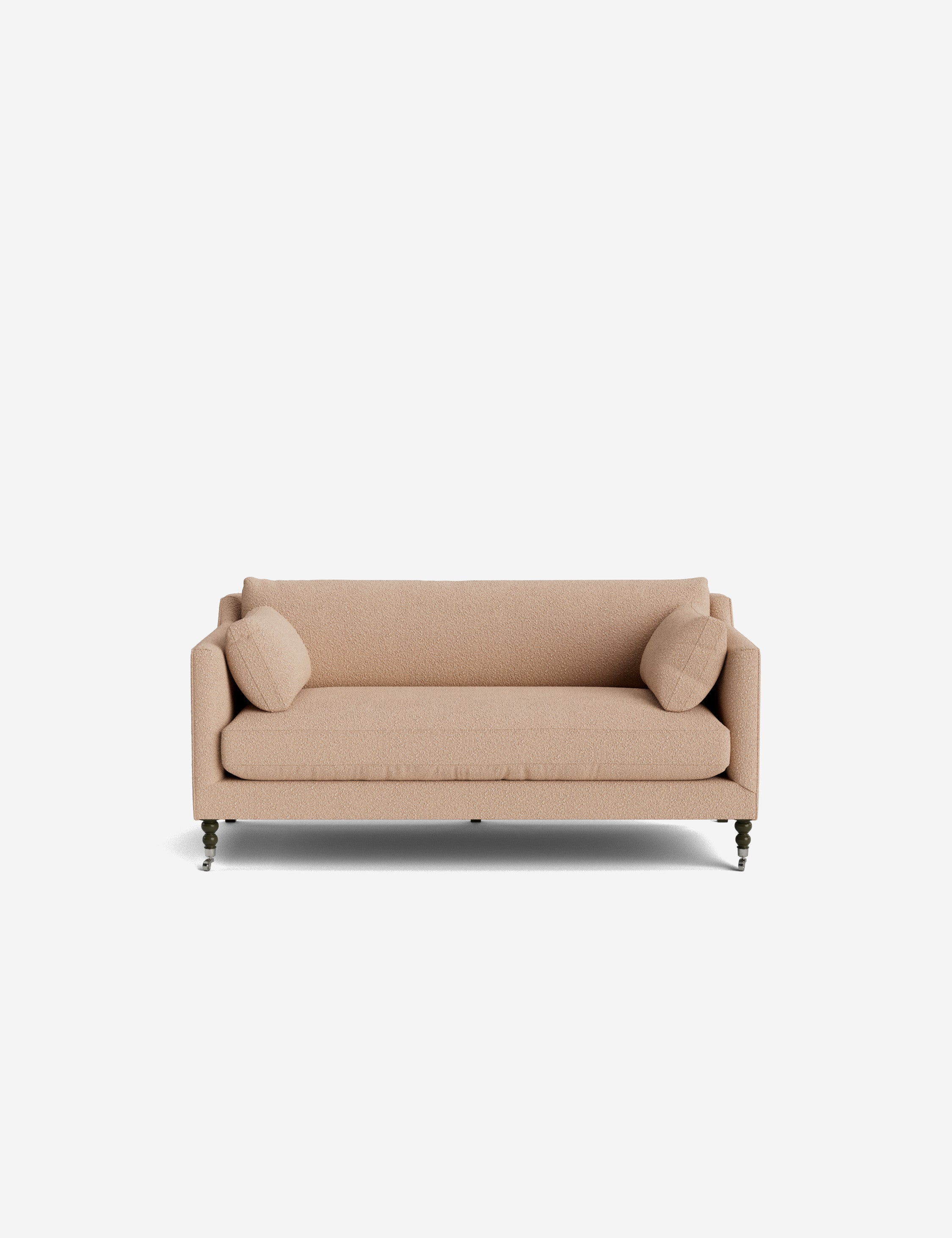 Fiora Sofa | Vintage Olive Velvet, Curved Legs