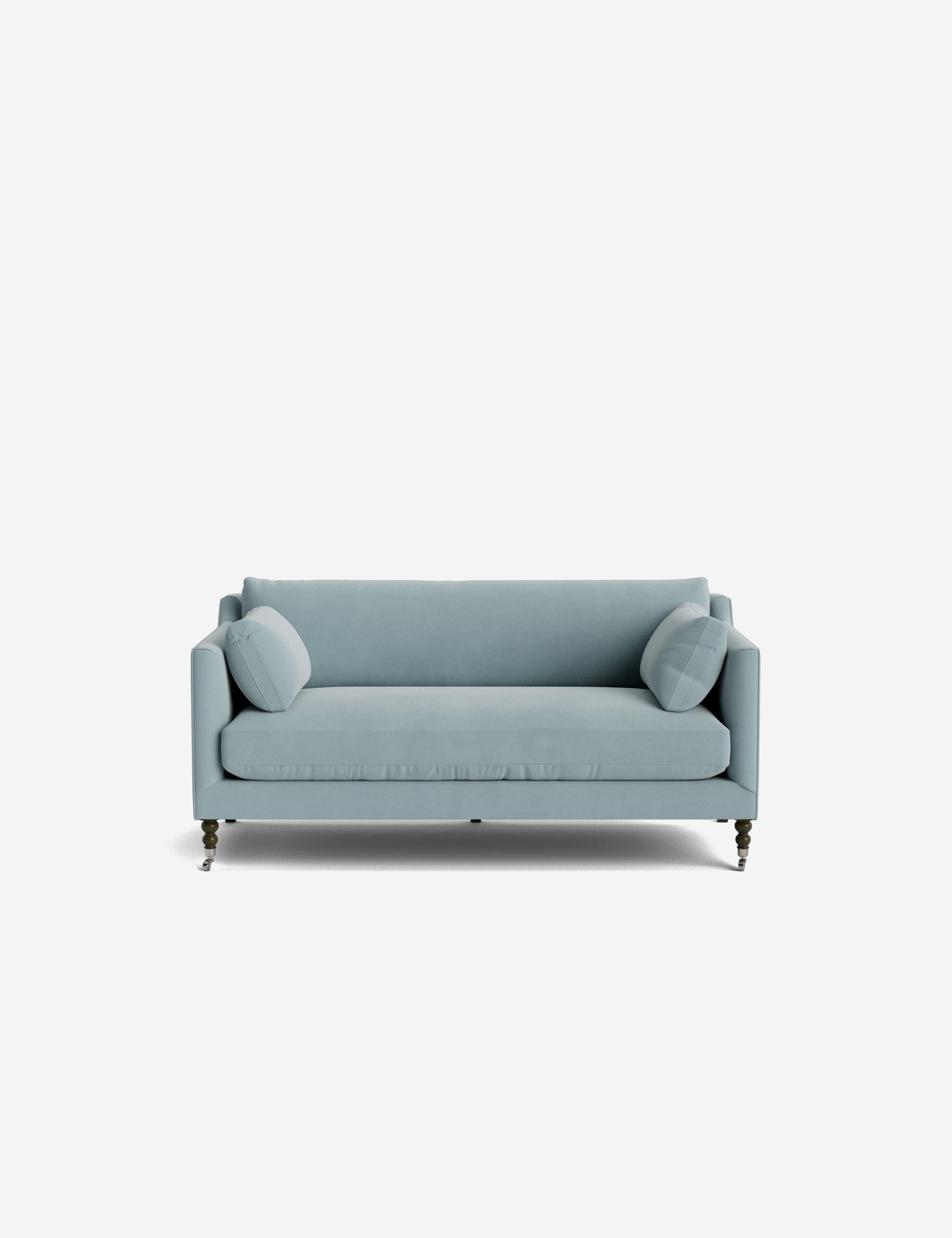 Fiora Sofa | Vintage Olive Velvet, Curved Legs