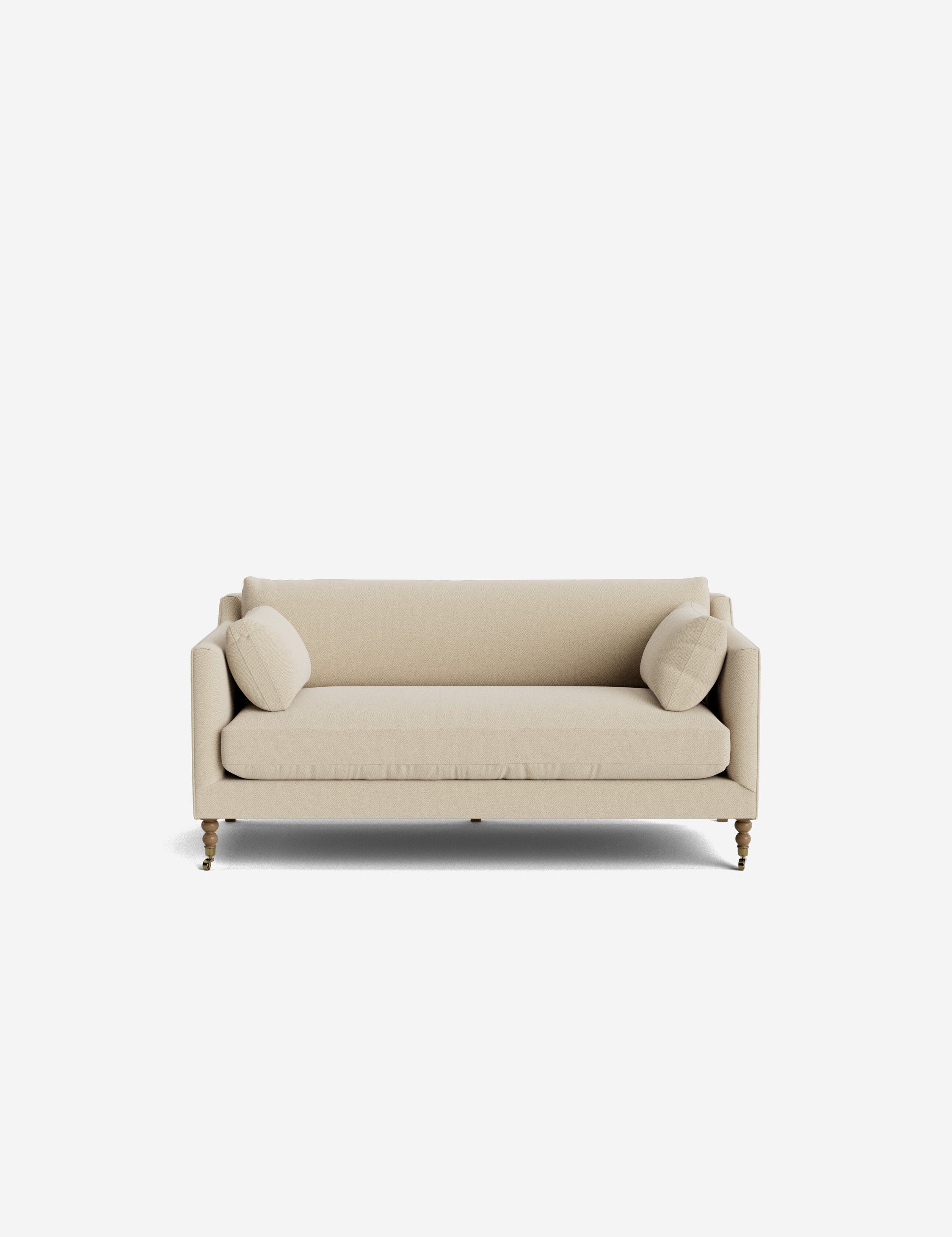 Fiora Sofa | Vintage Olive Velvet, Curved Legs
