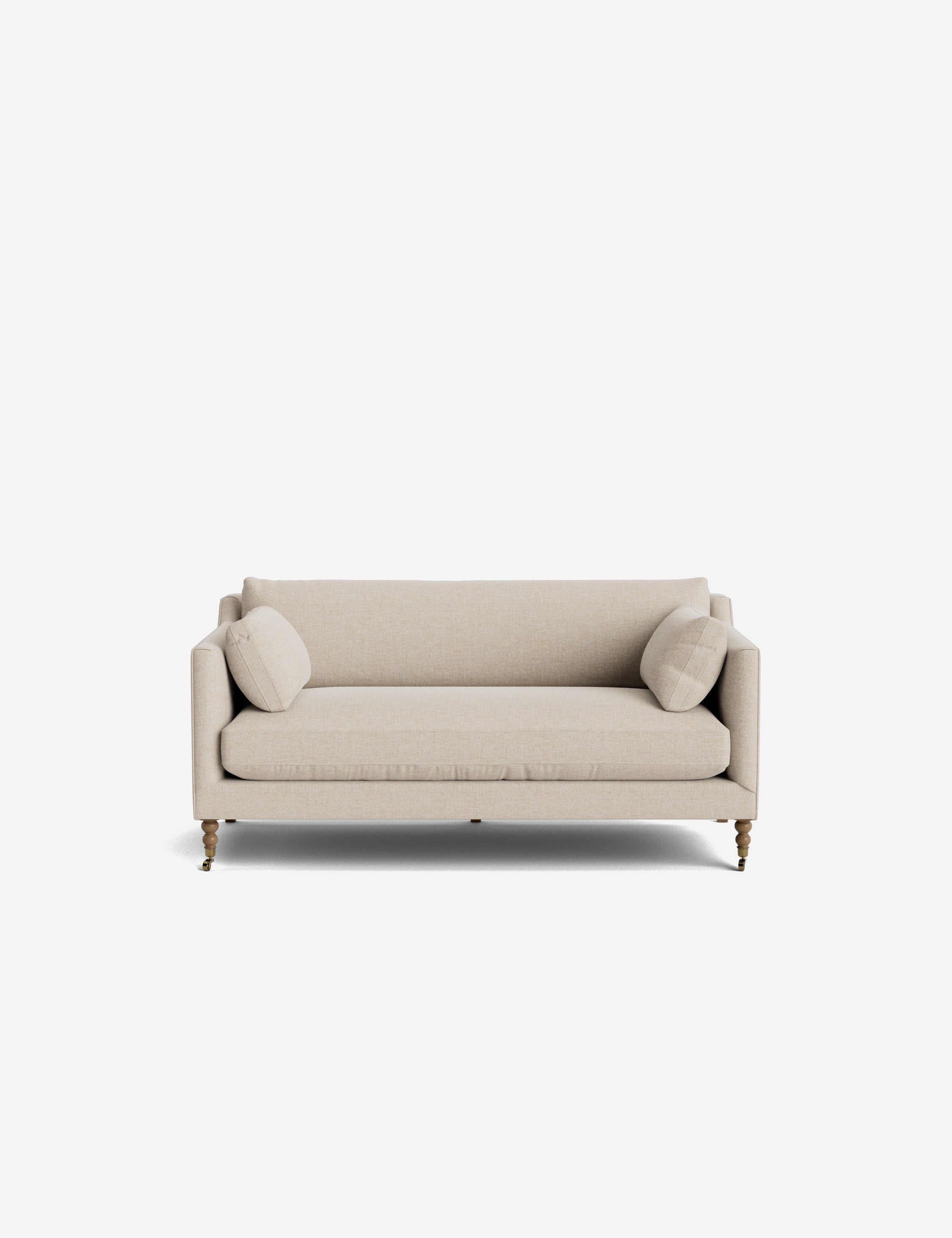 Fiora Sofa | Vintage Olive Velvet, Curved Legs