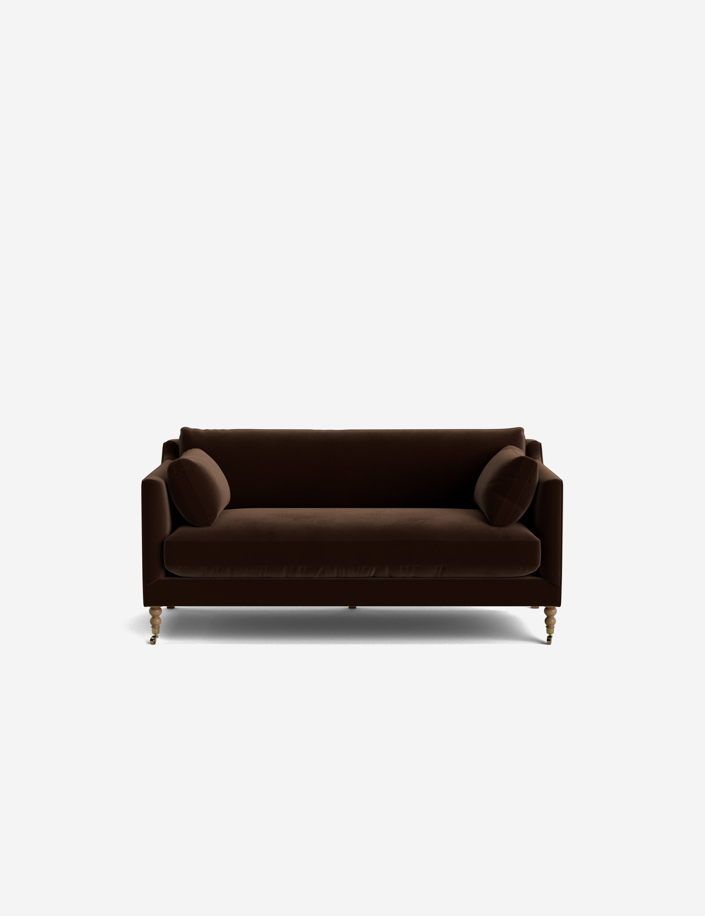 Fiora Sofa | Vintage Olive Velvet, Curved Legs