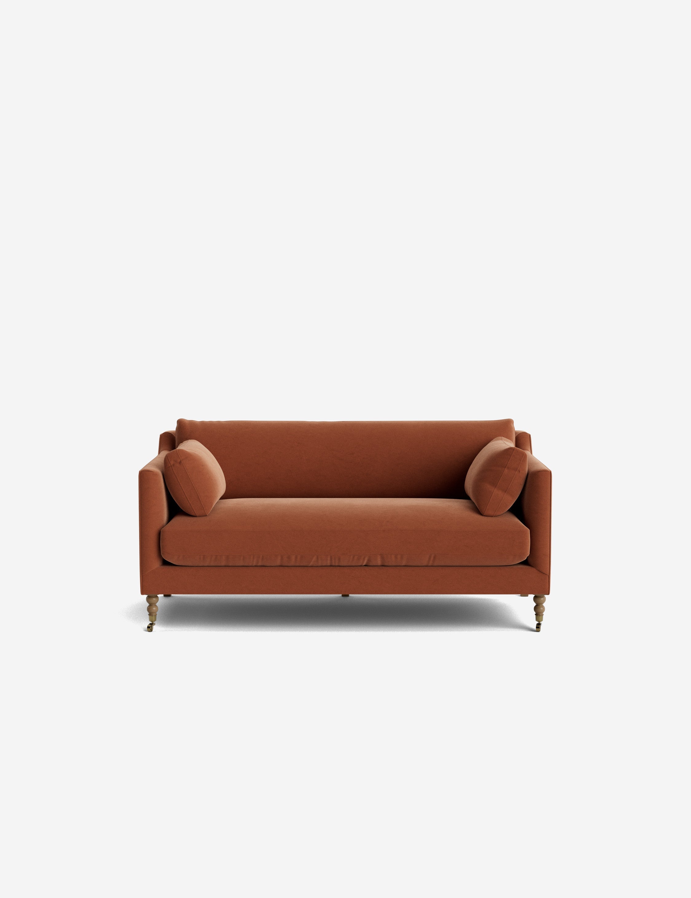 Fiora Sofa | Vintage Olive Velvet, Curved Legs