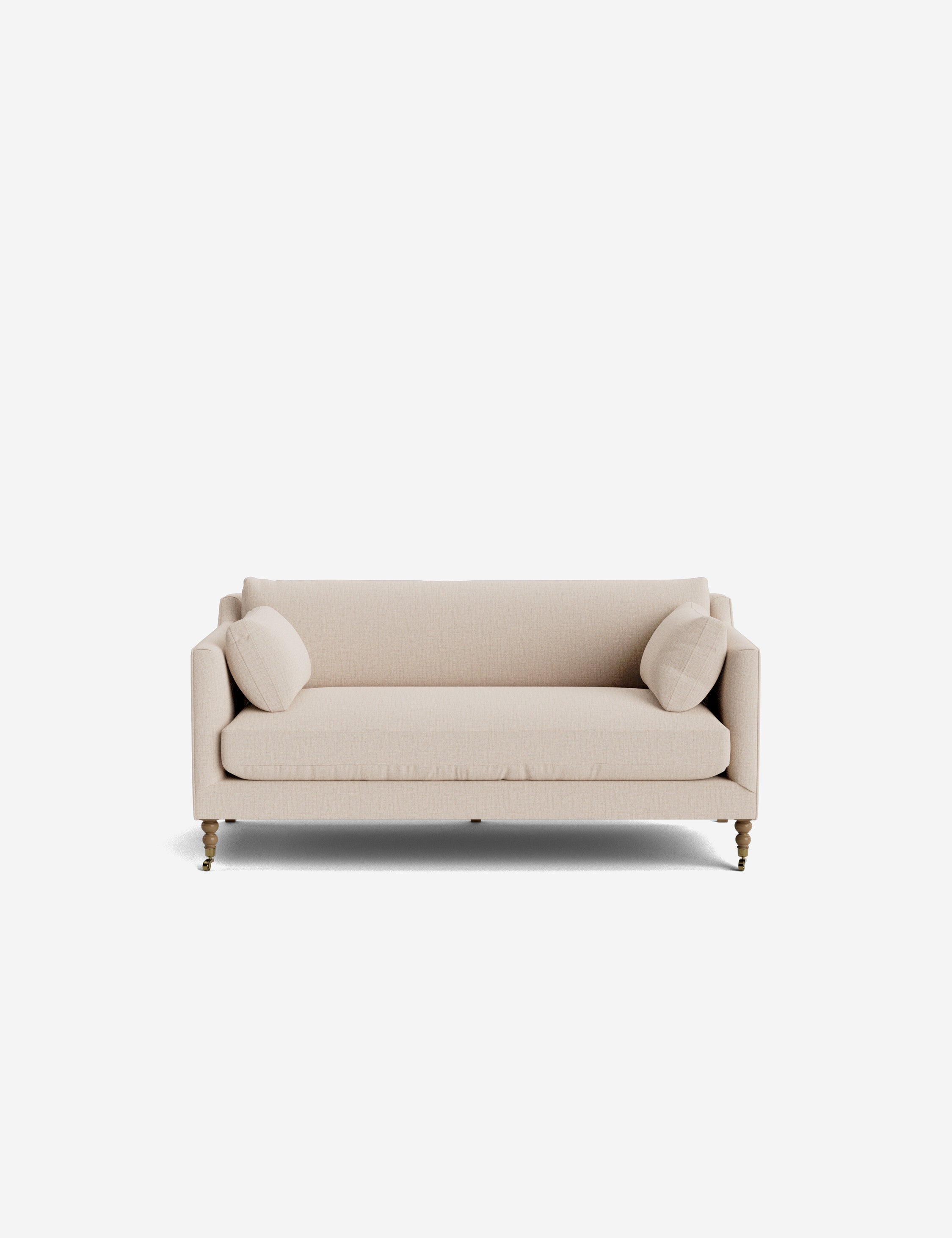 Fiora Sofa | Vintage Olive Velvet, Curved Legs