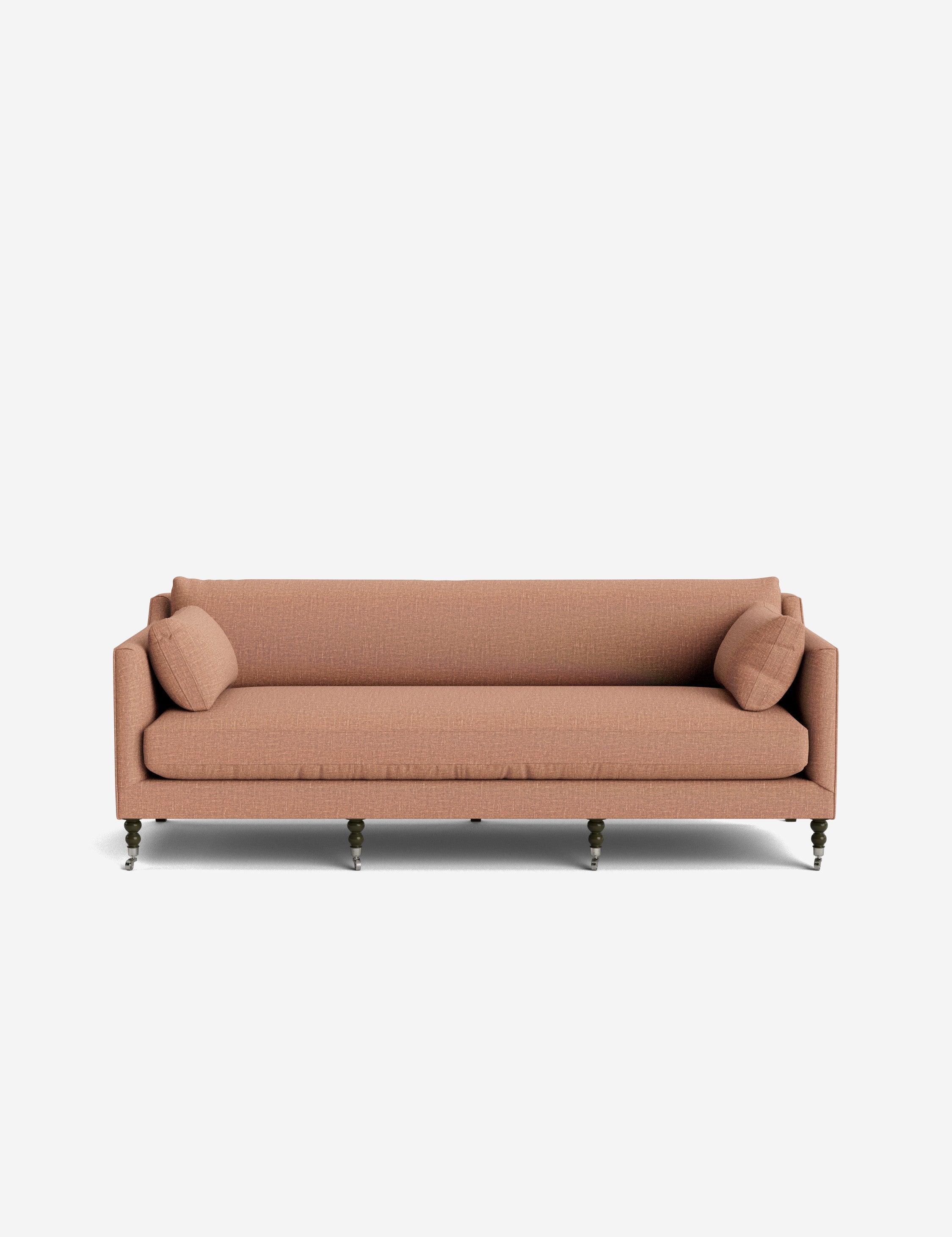 Fiora Sofa | Vintage Olive Velvet, Curved Legs