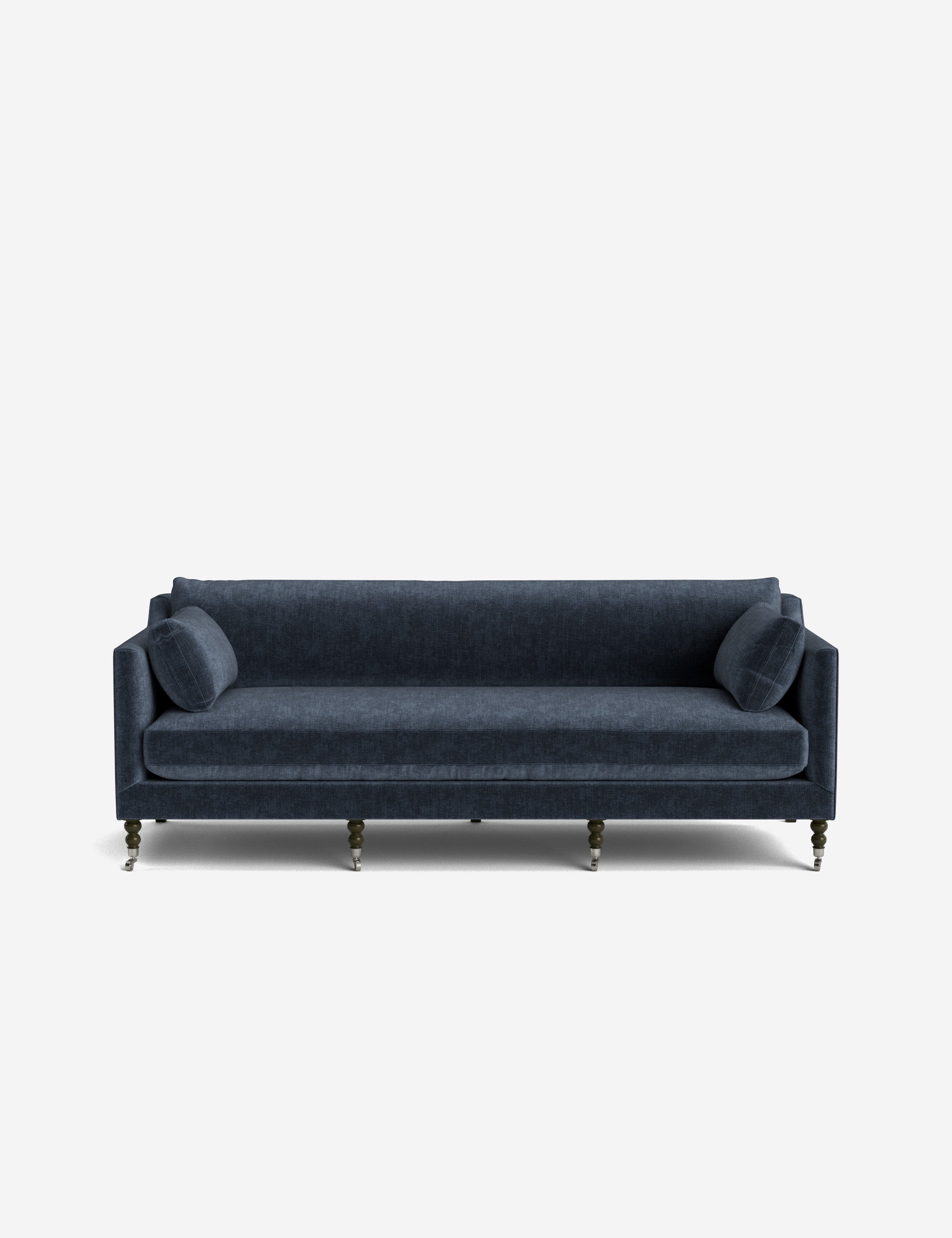 Fiora Sofa | Vintage Olive Velvet, Curved Legs